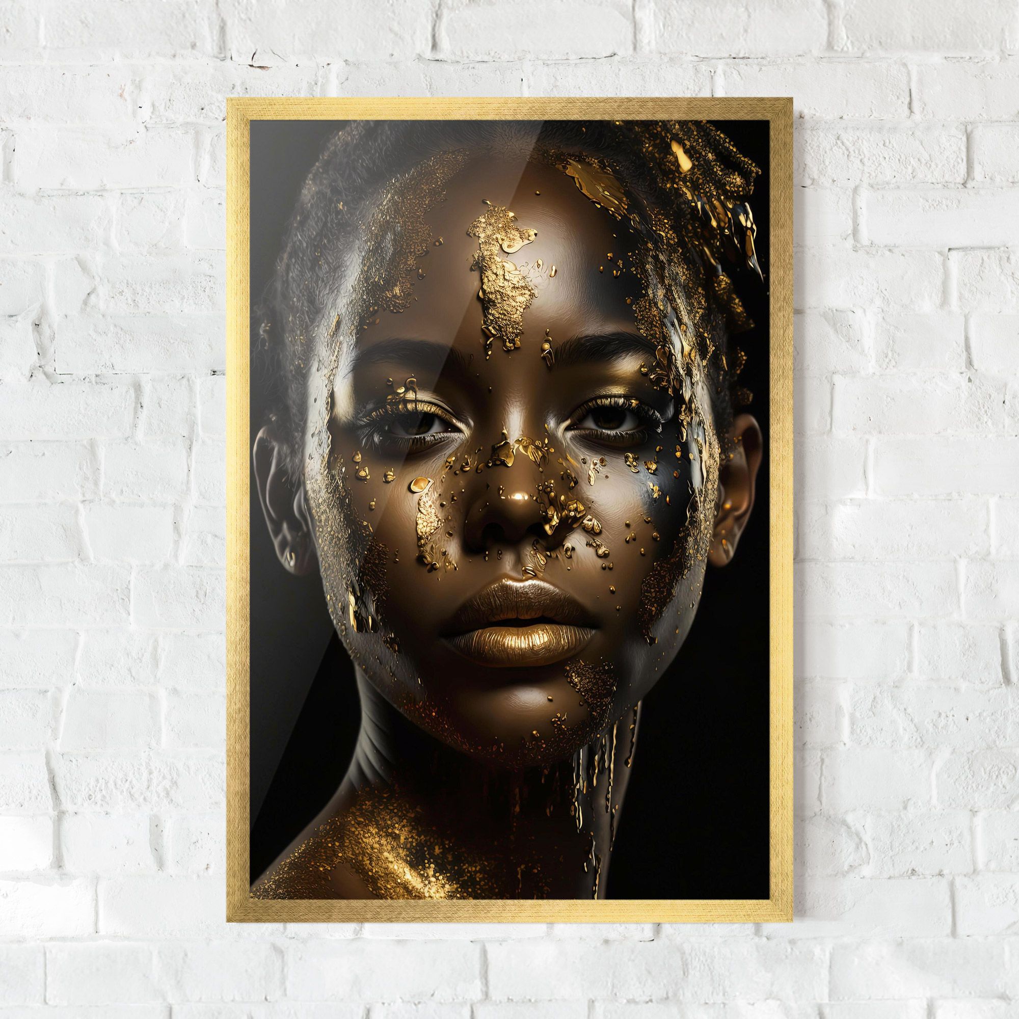 Attractive Gold Woman mockup 0