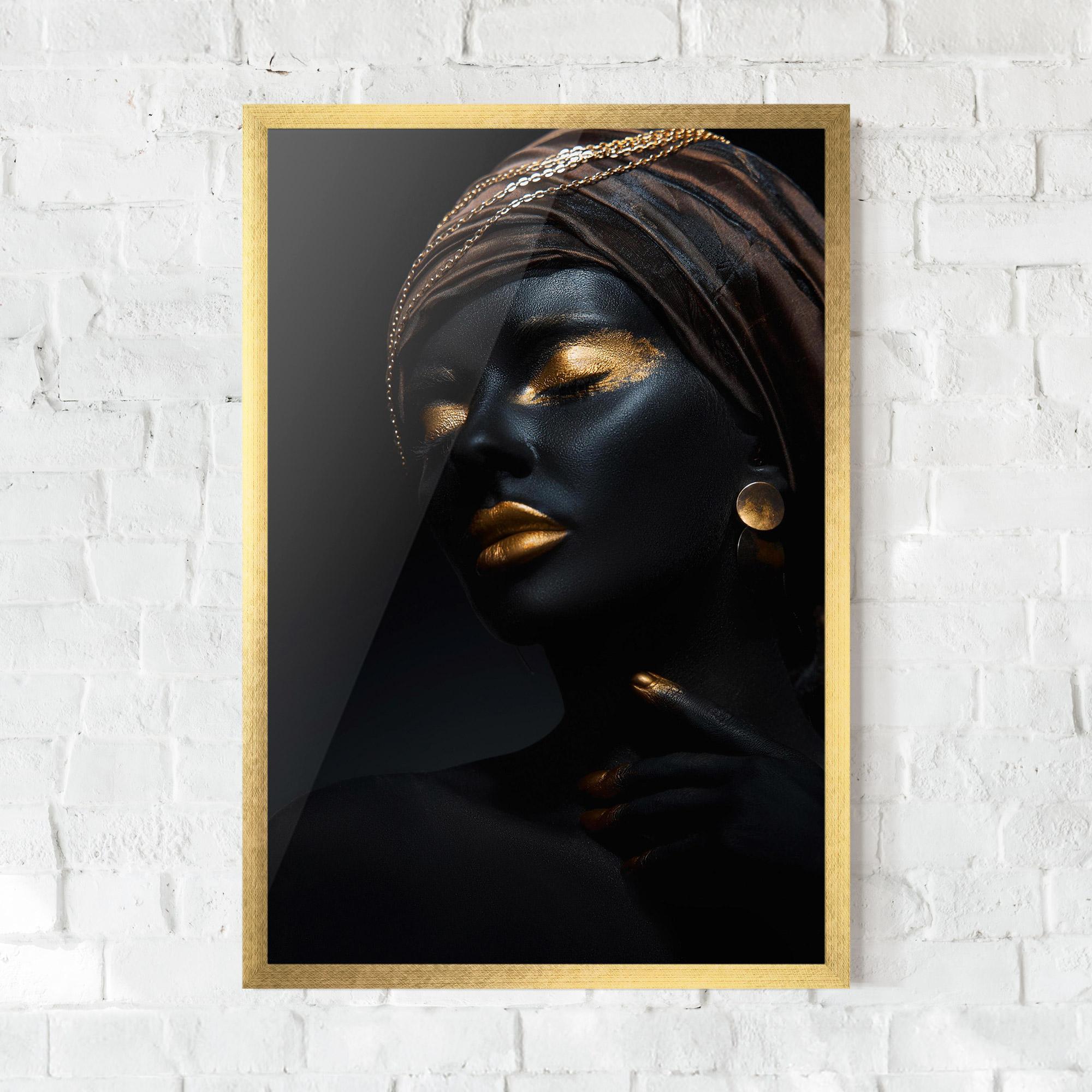 Poster Înrămat Black Gold Skin mockup 0