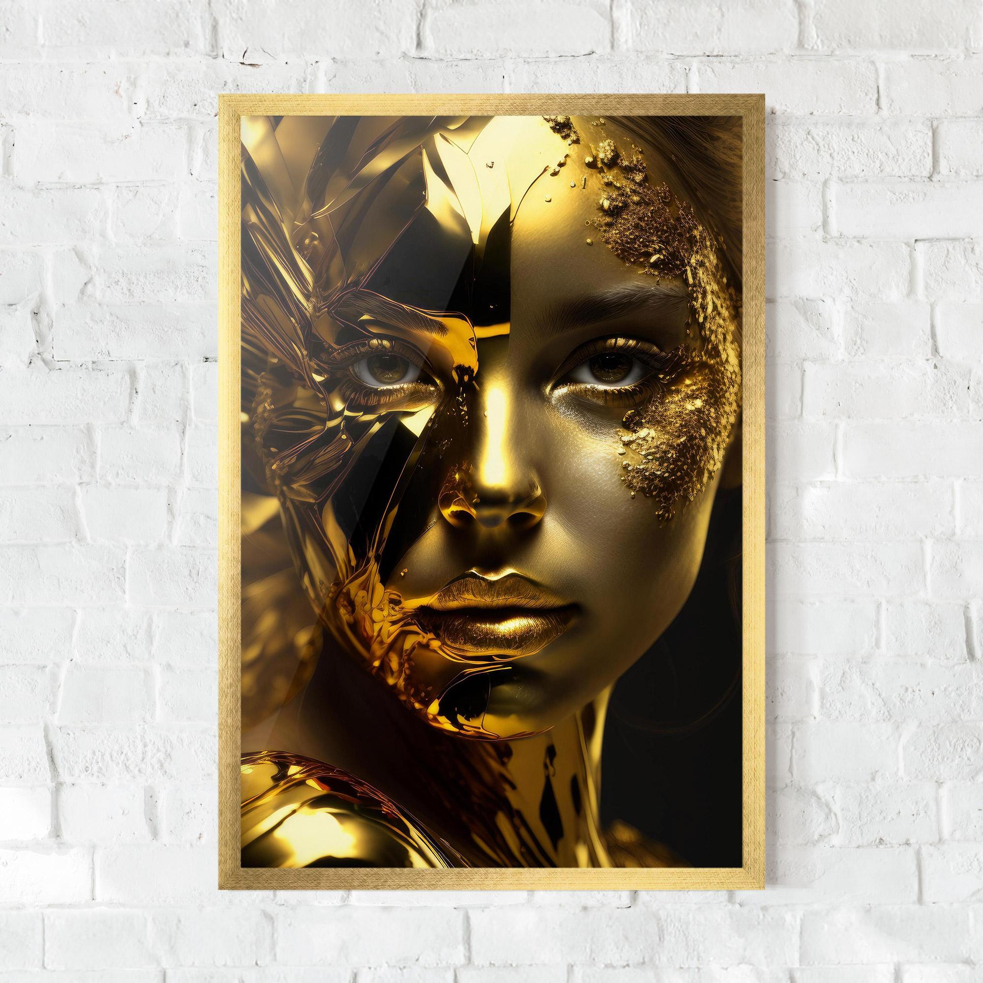 Poster Înrămat Covered By Gold mockup 0