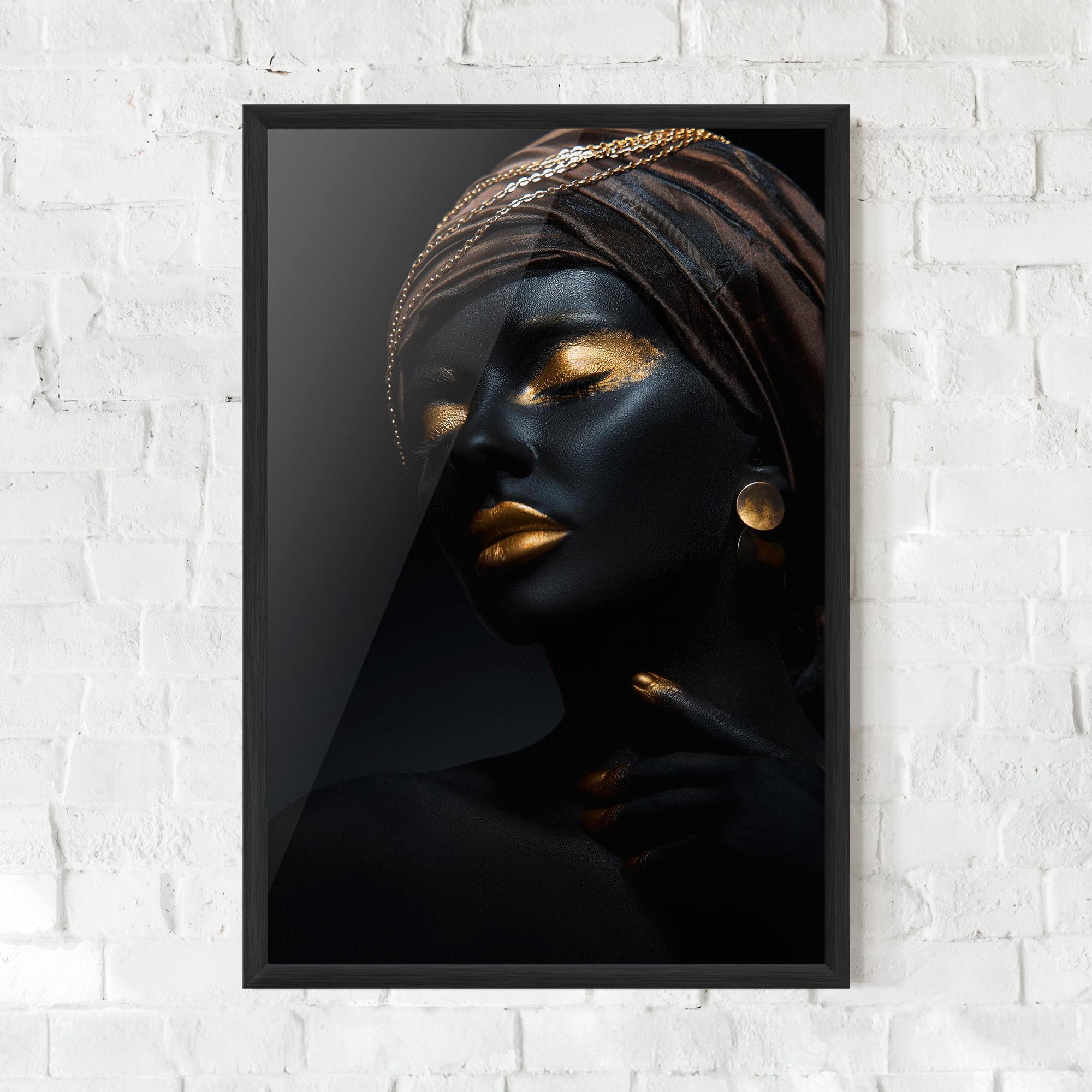Poster Înrămat Black Gold Skin mockup 0