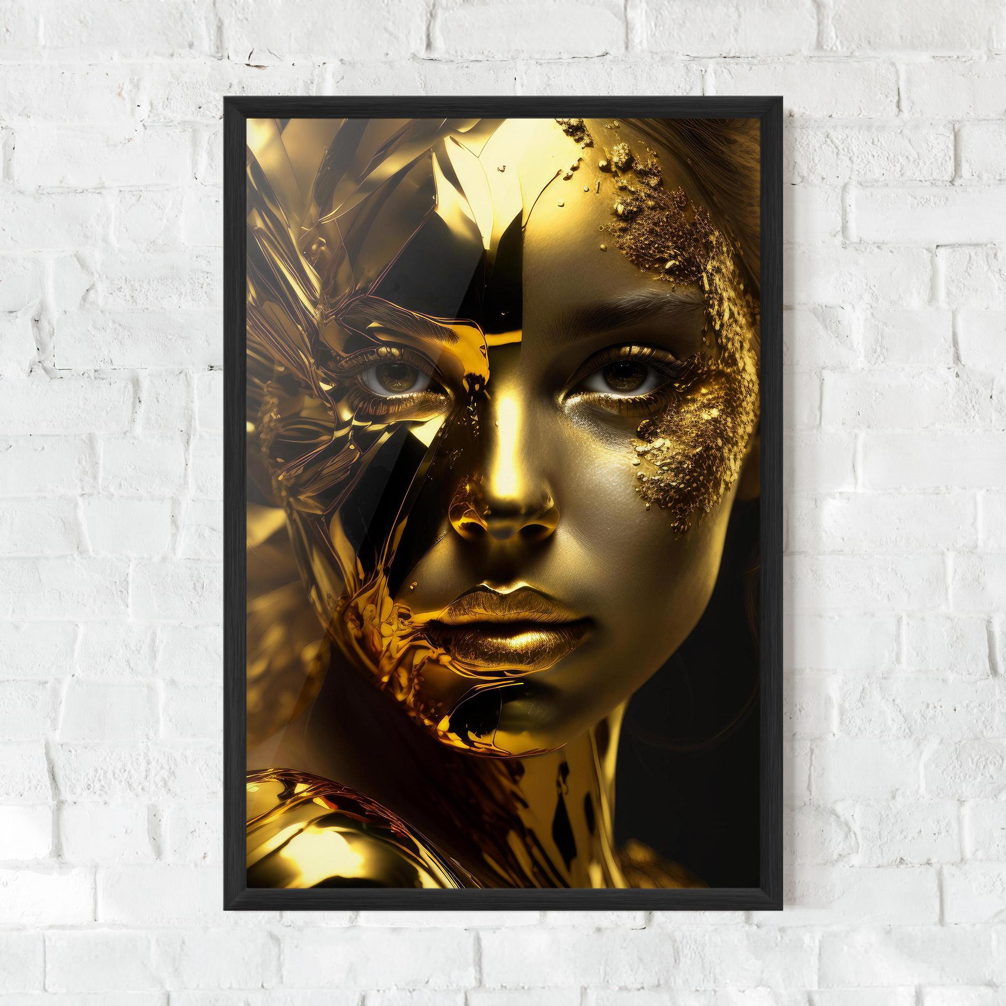 Poster Înrămat Covered By Gold mockup 0