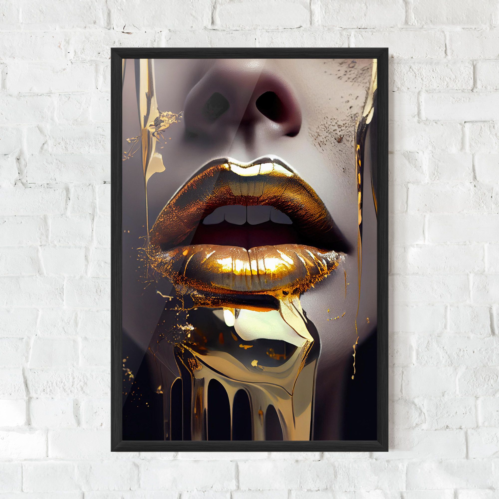 Glamorous Gold Lips mockup 0