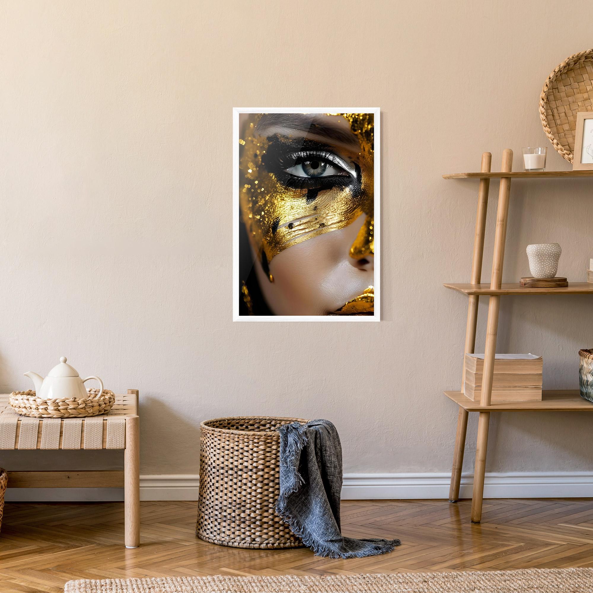 Poster Înrămat Black Gold Eyeliner mockup 9