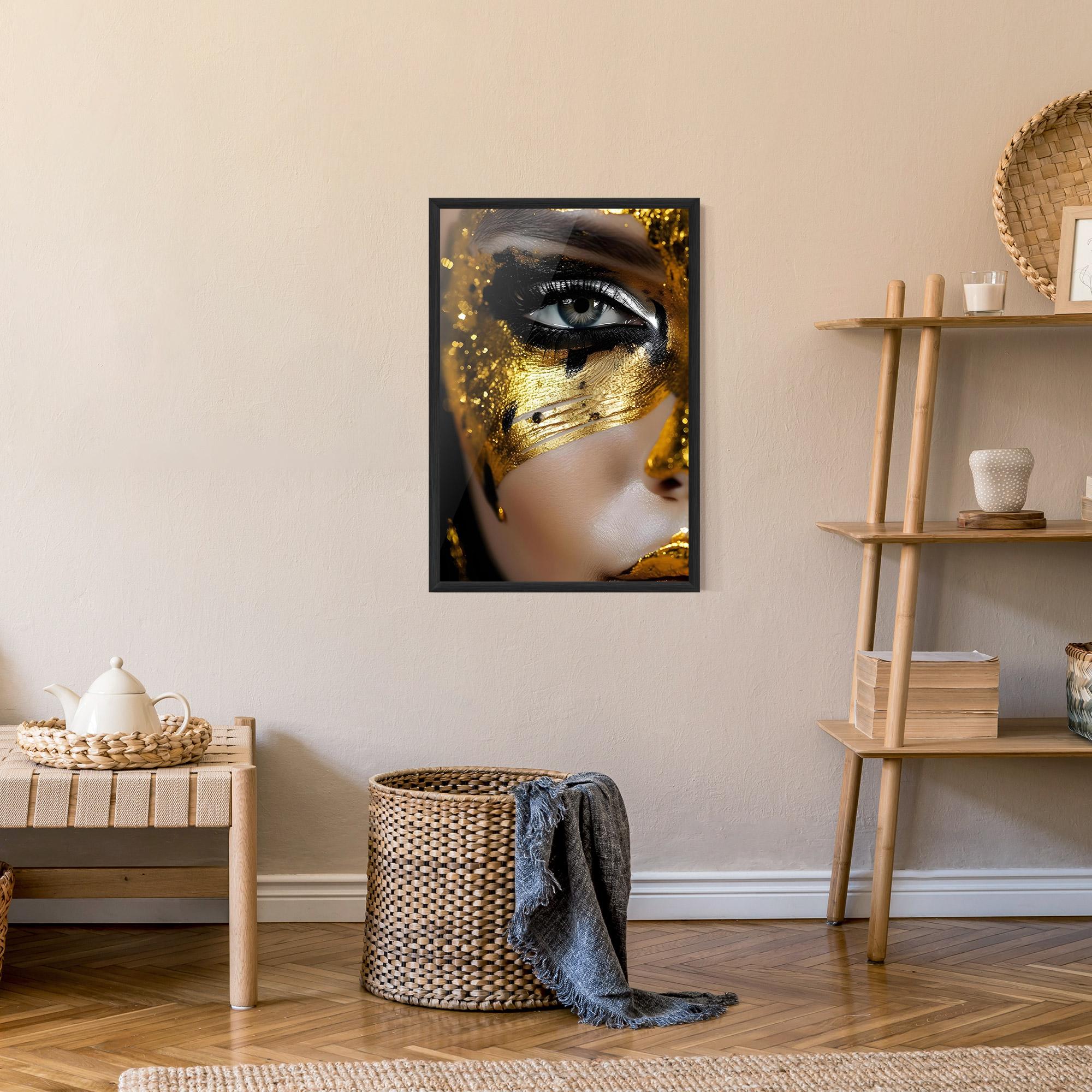 Poster Înrămat Black Gold Eyeliner mockup 9