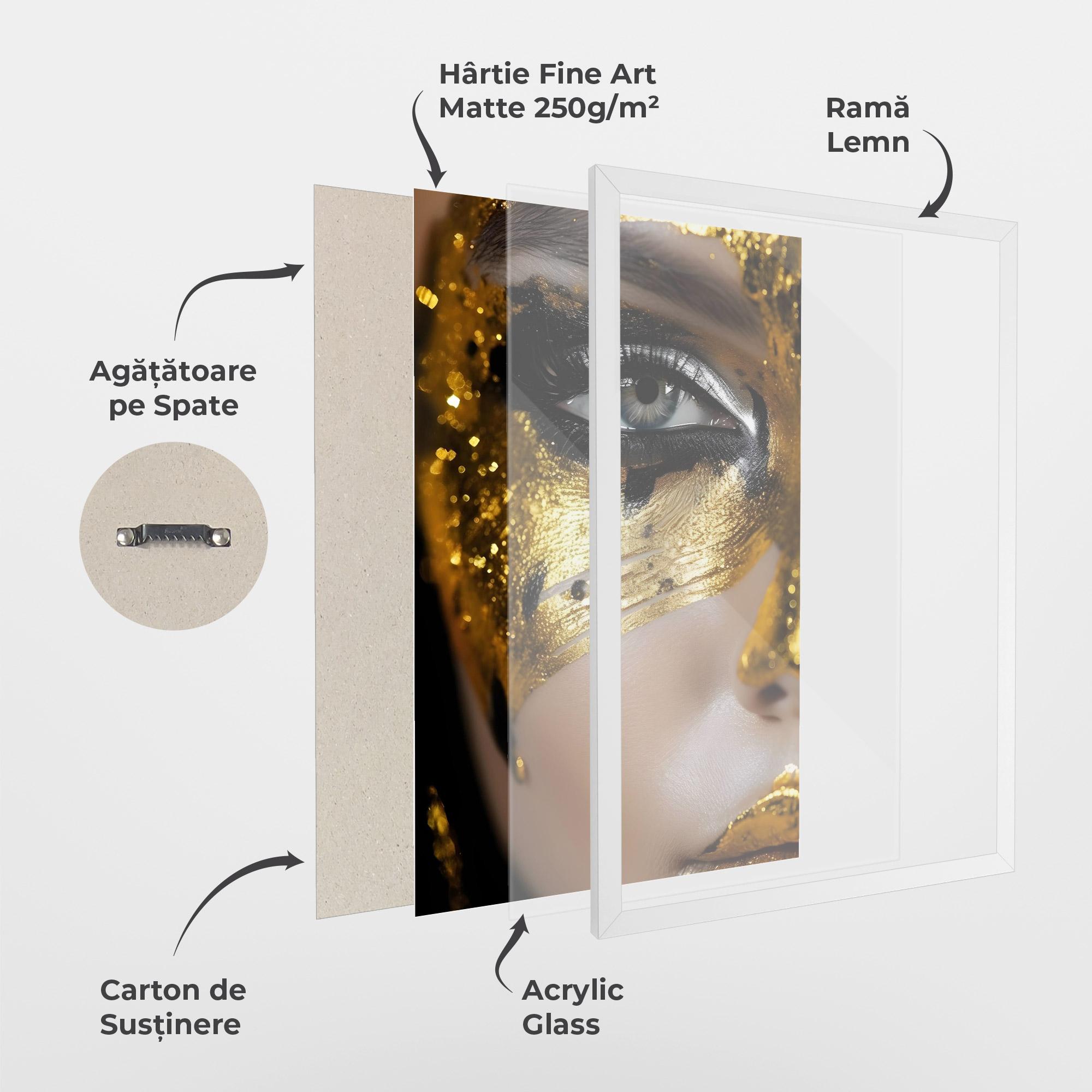 Poster Înrămat Black Gold Eyeliner mockup 1