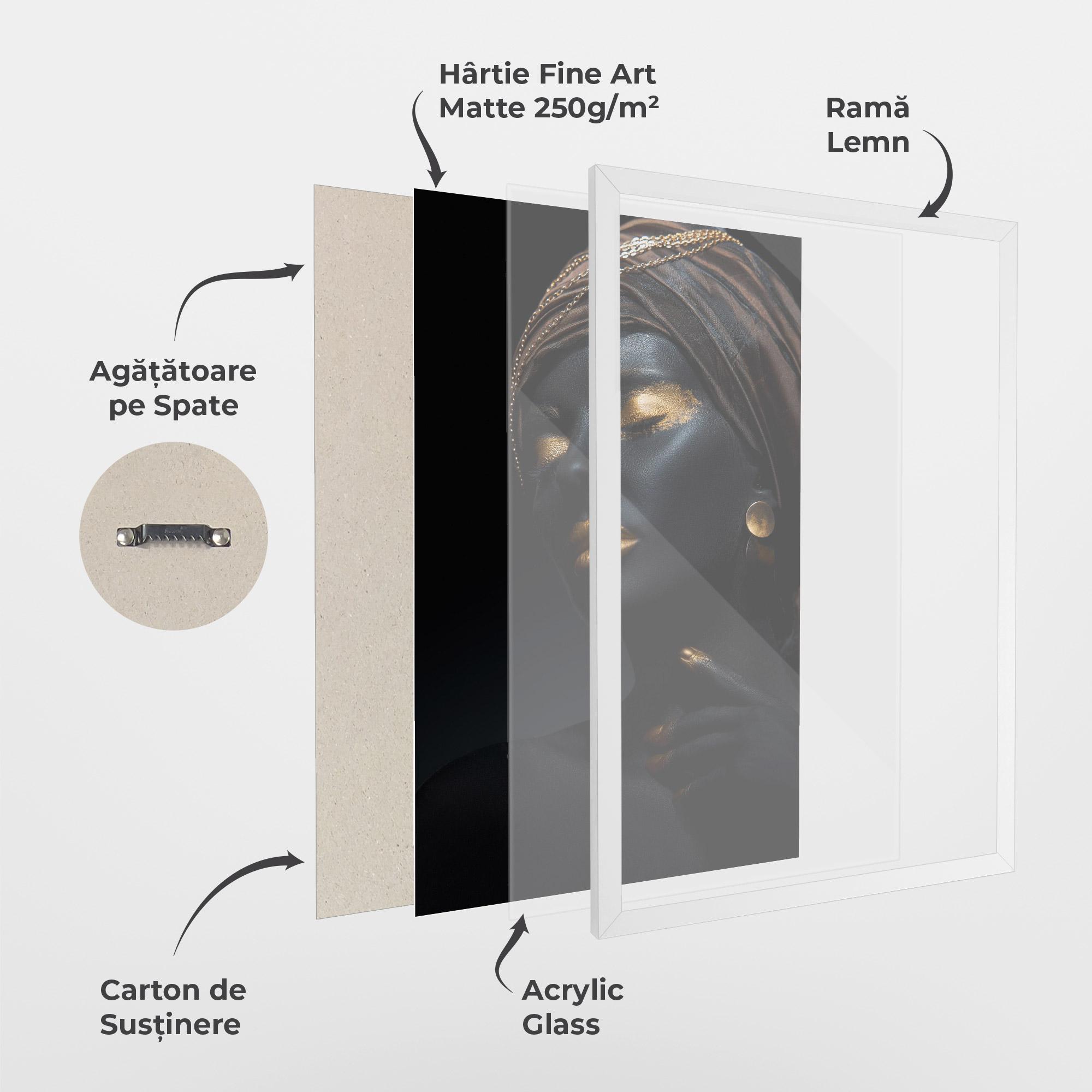 Poster Înrămat Black Gold Skin mockup 1