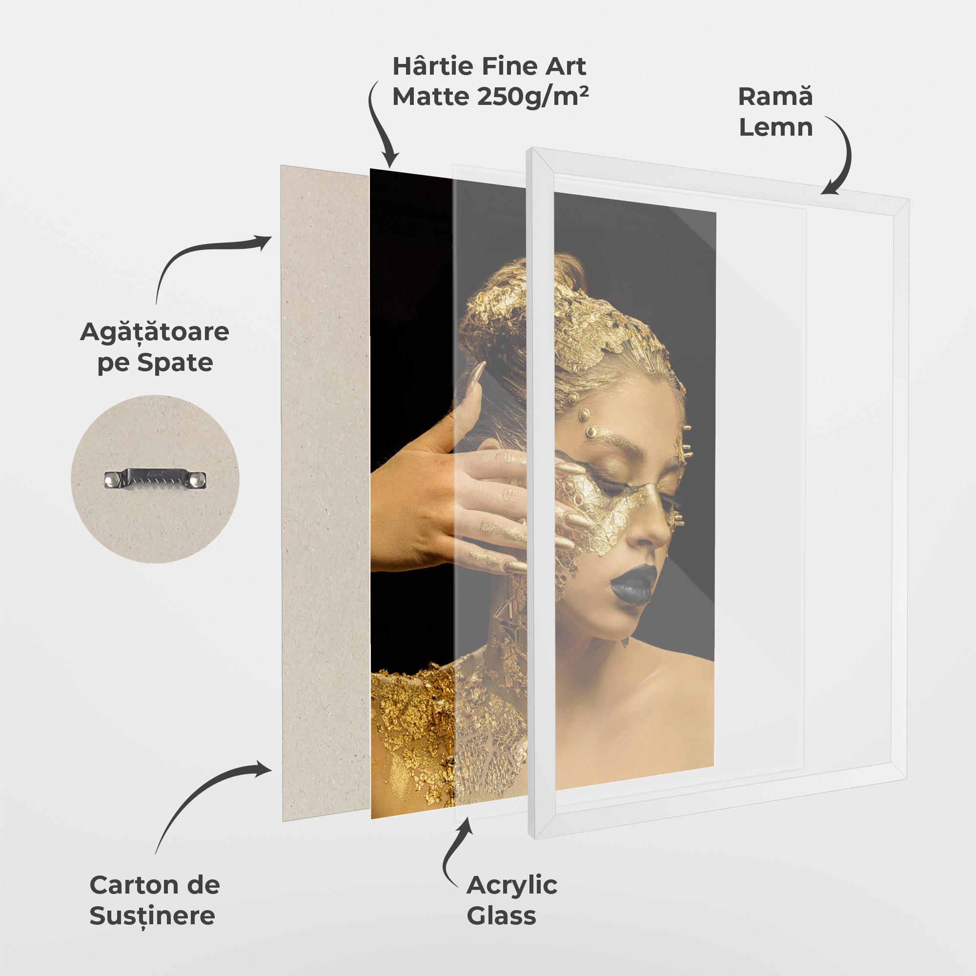 Poster Înrămat Festive Golden Makeup mockup 1