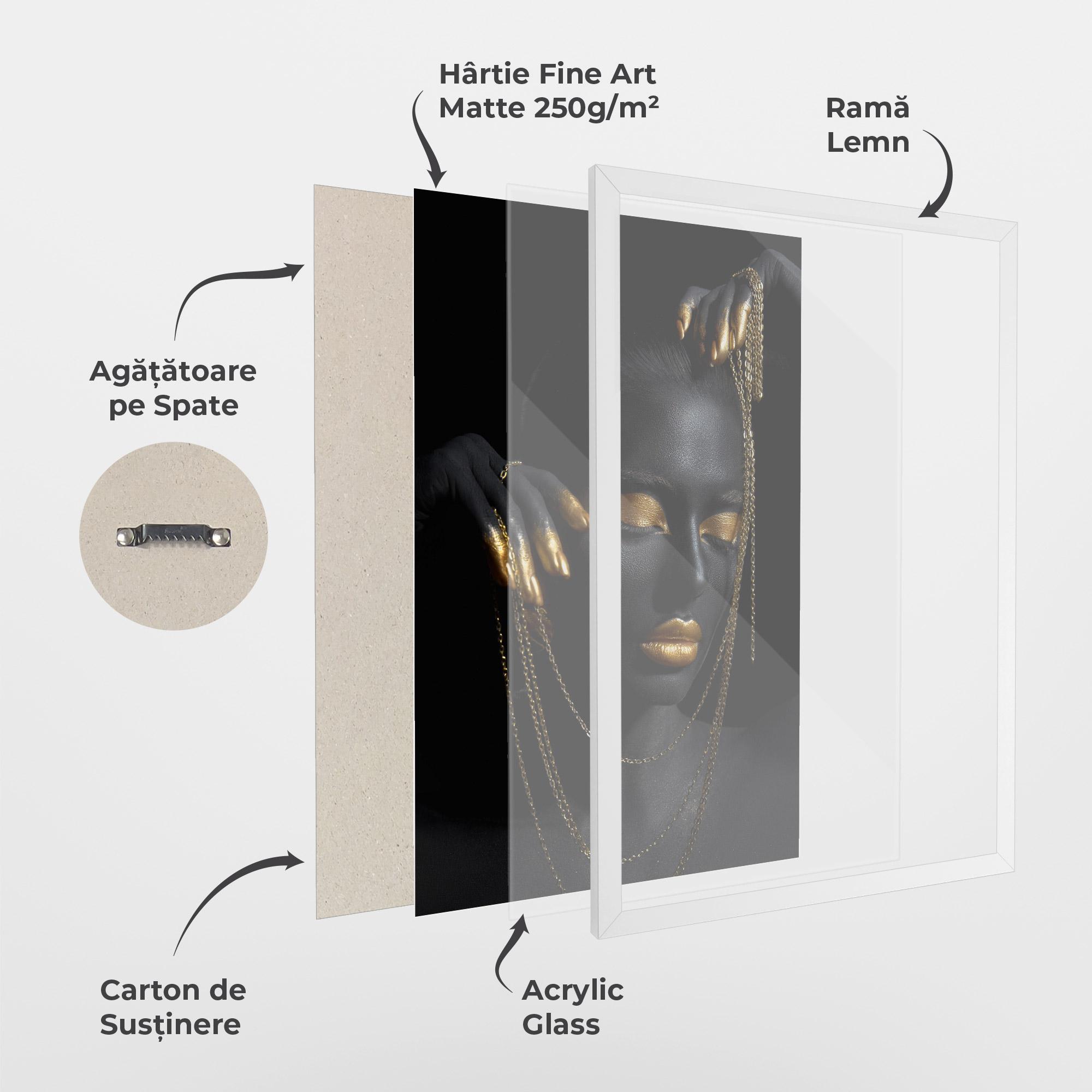 Poster Înrămat Gold Black Skin mockup 1