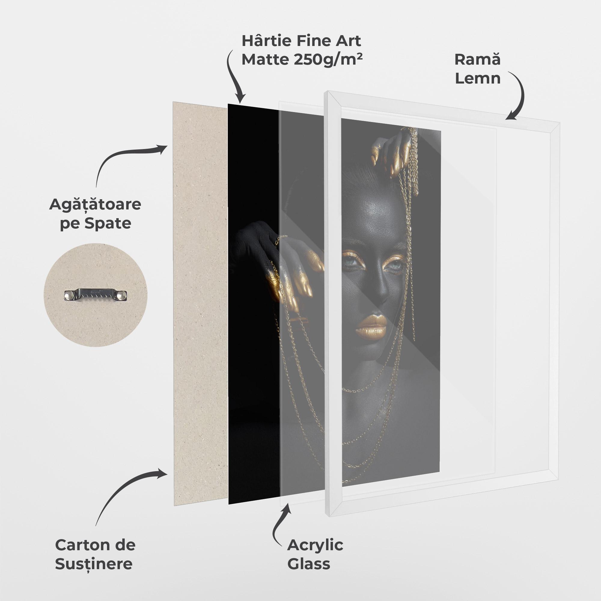 Poster Înrămat Grey Chain Eyes mockup 1