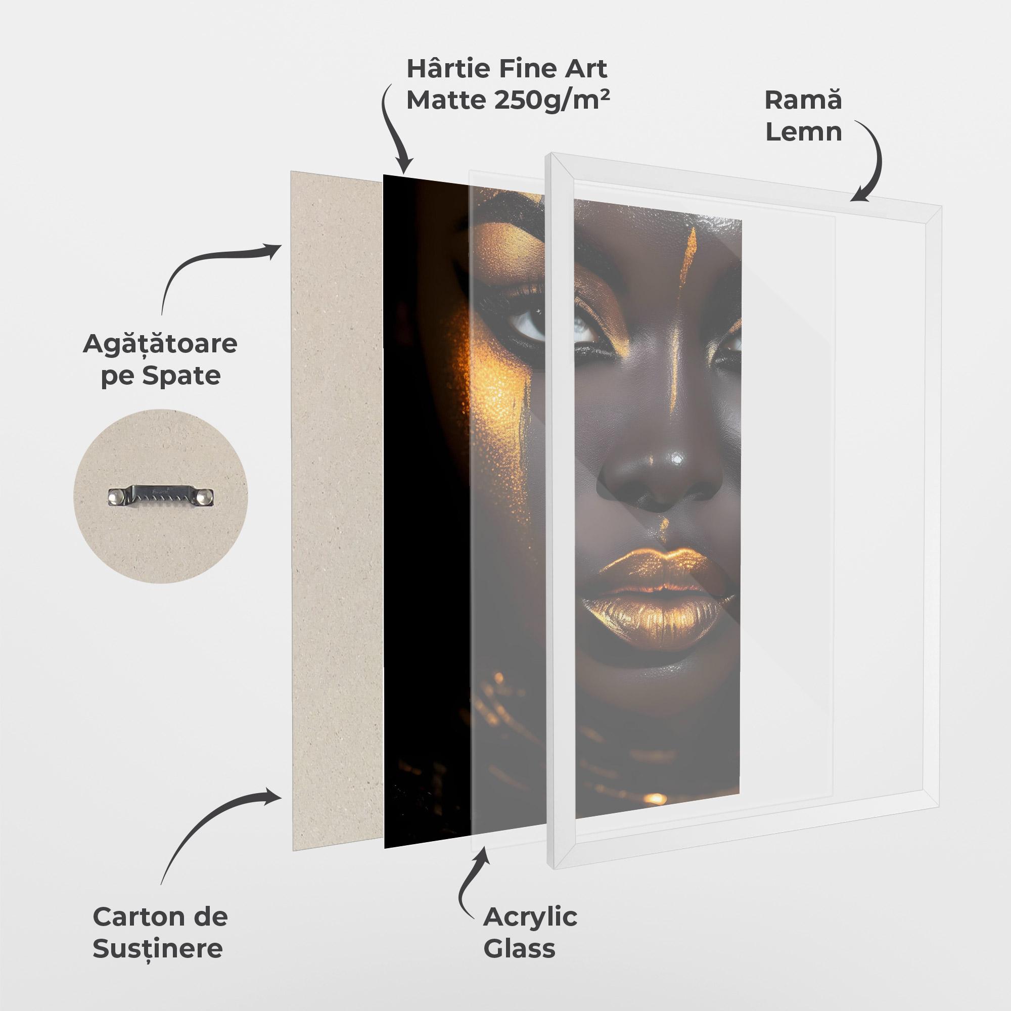 Poster Înrămat Skin Black Gold mockup 1