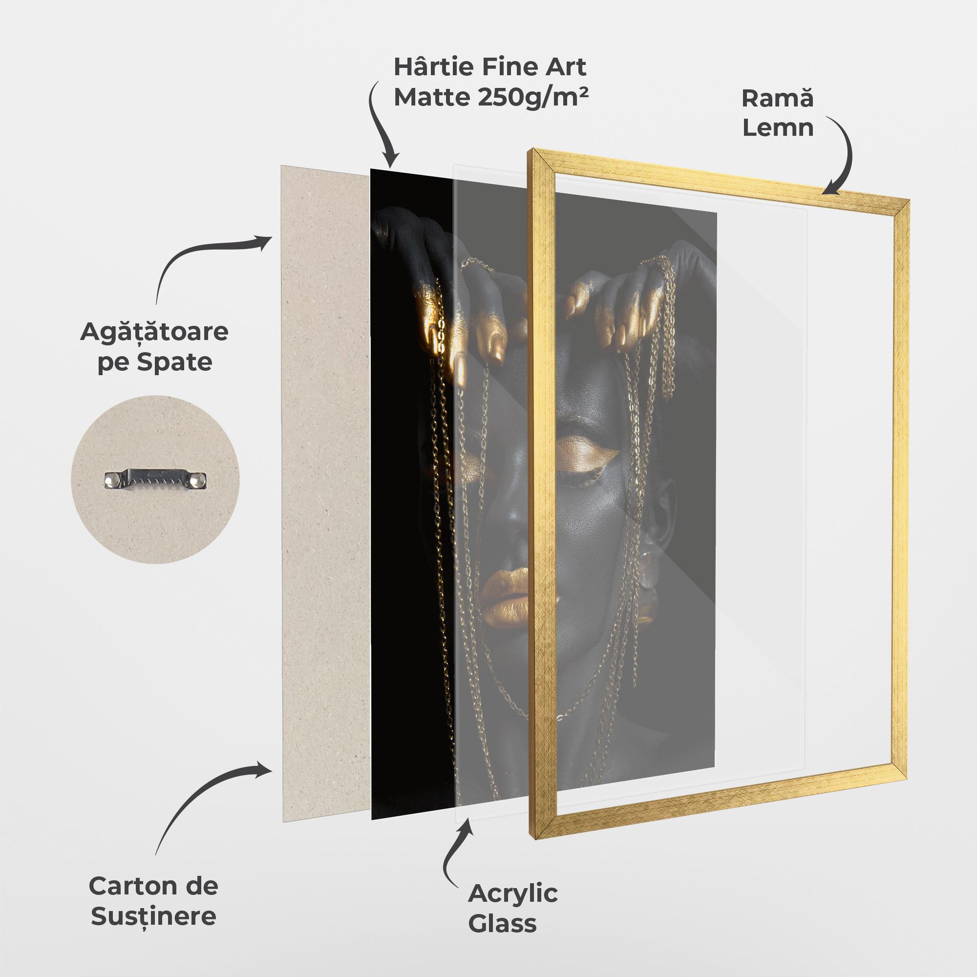 Poster Înrămat Chain Gold Eyelids mockup 1