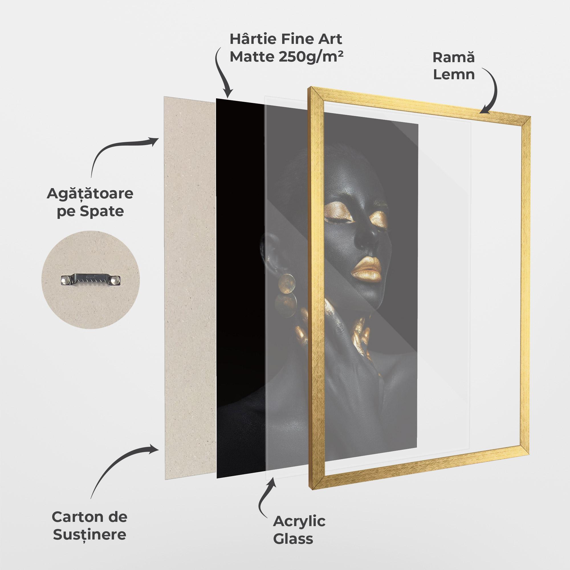 Poster Înrămat Eyelids Gold Makeup mockup 1