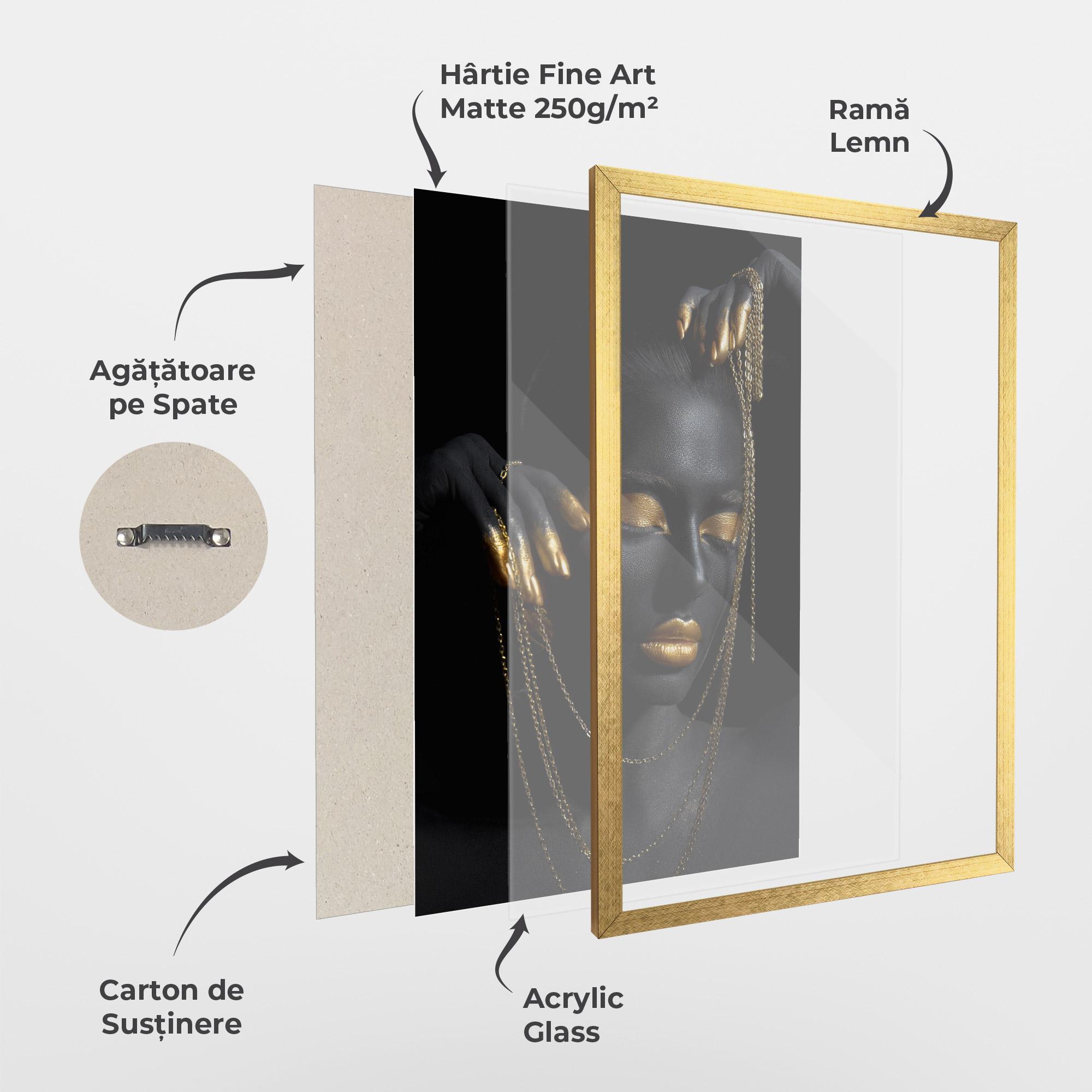 Poster Înrămat Gold Black Skin mockup 1