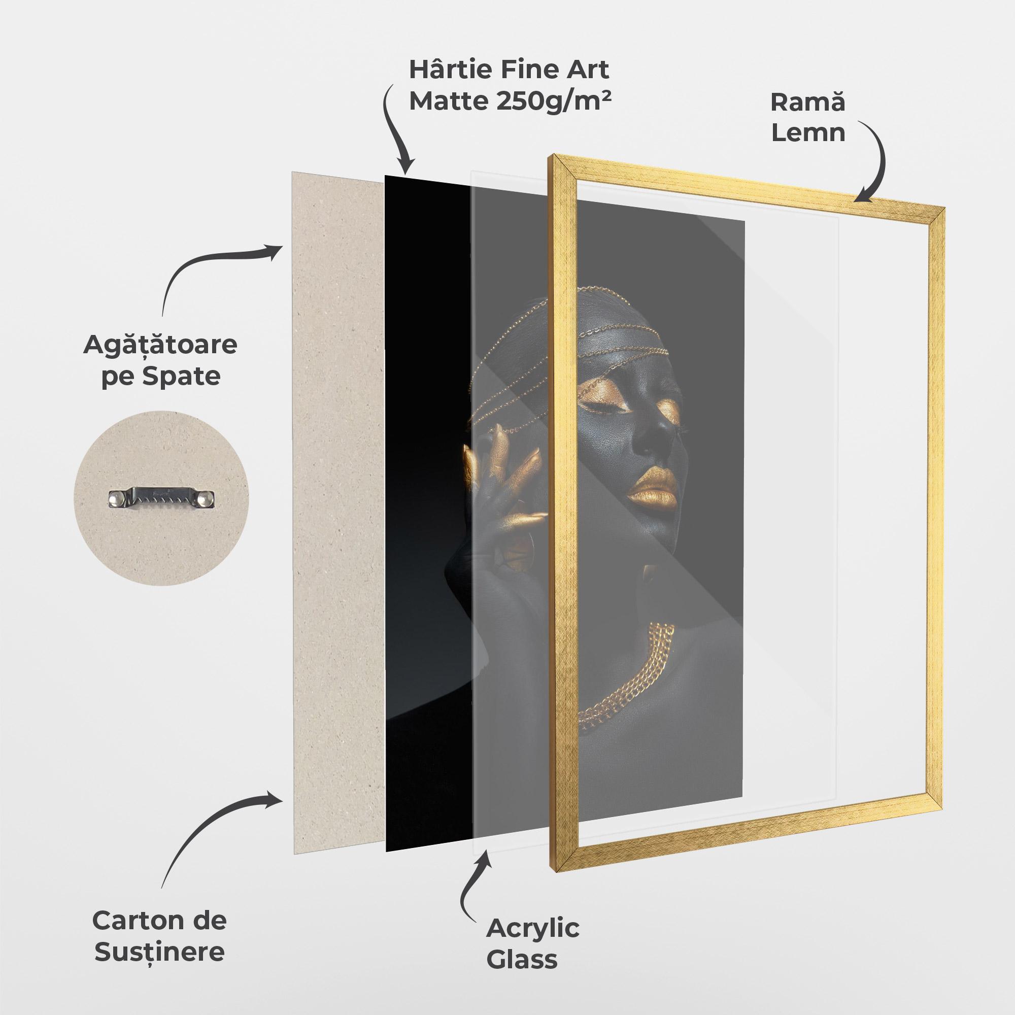 Poster Înrămat Gold Makeup Eyelids mockup 1