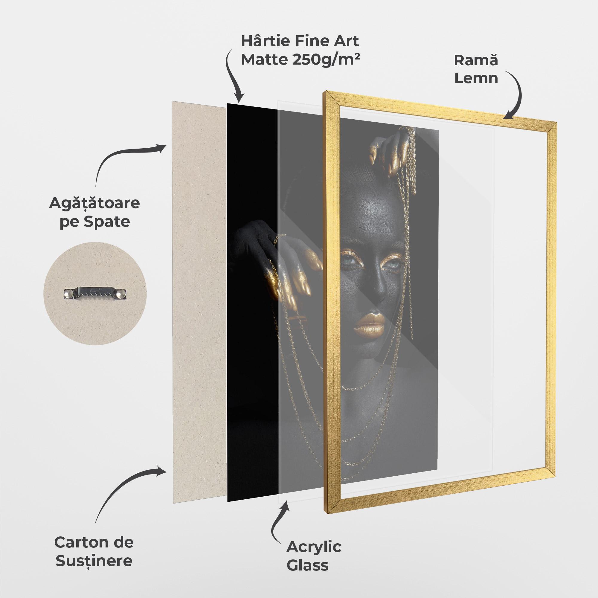 Poster Înrămat Grey Chain Eyes mockup 1