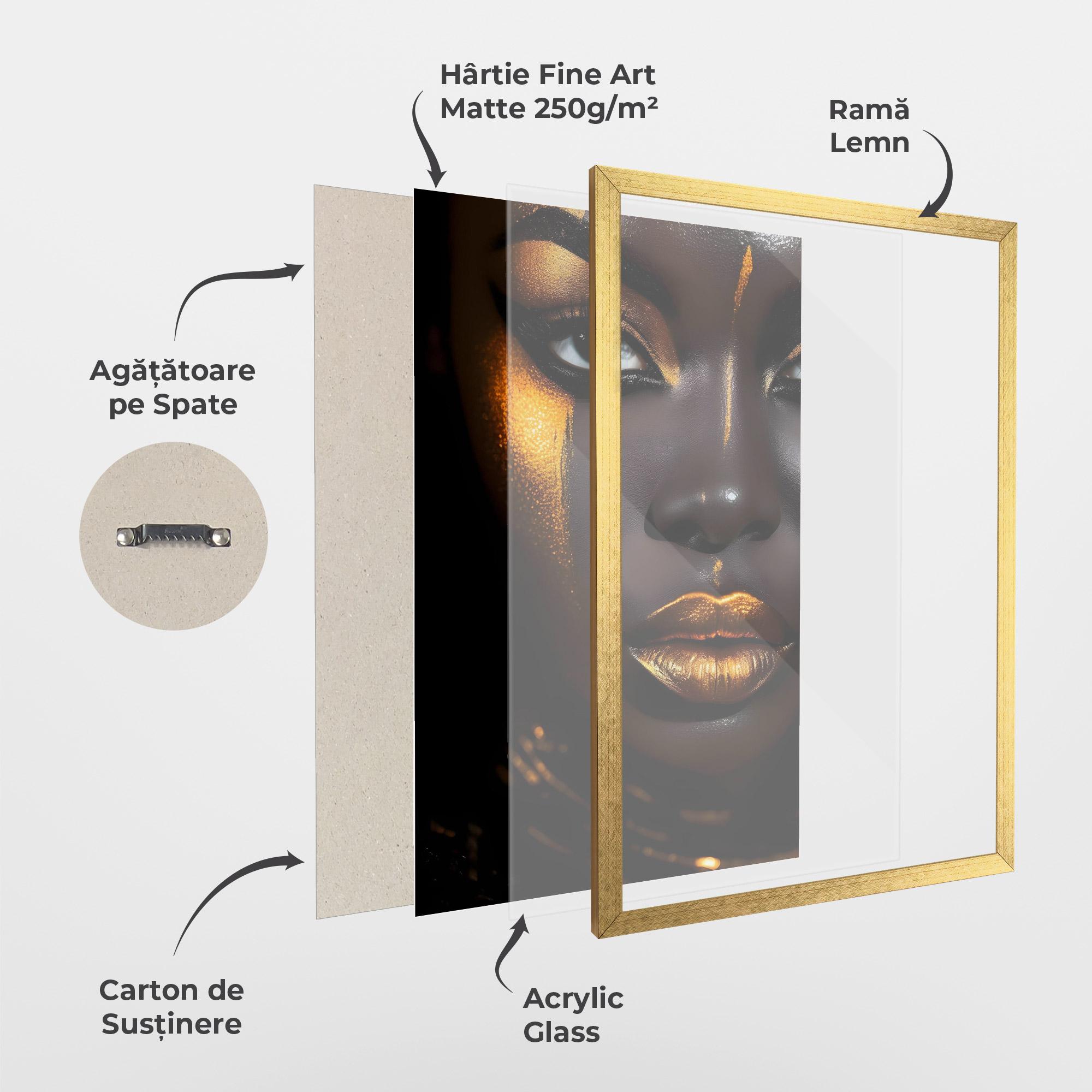Poster Înrămat Skin Black Gold mockup 1