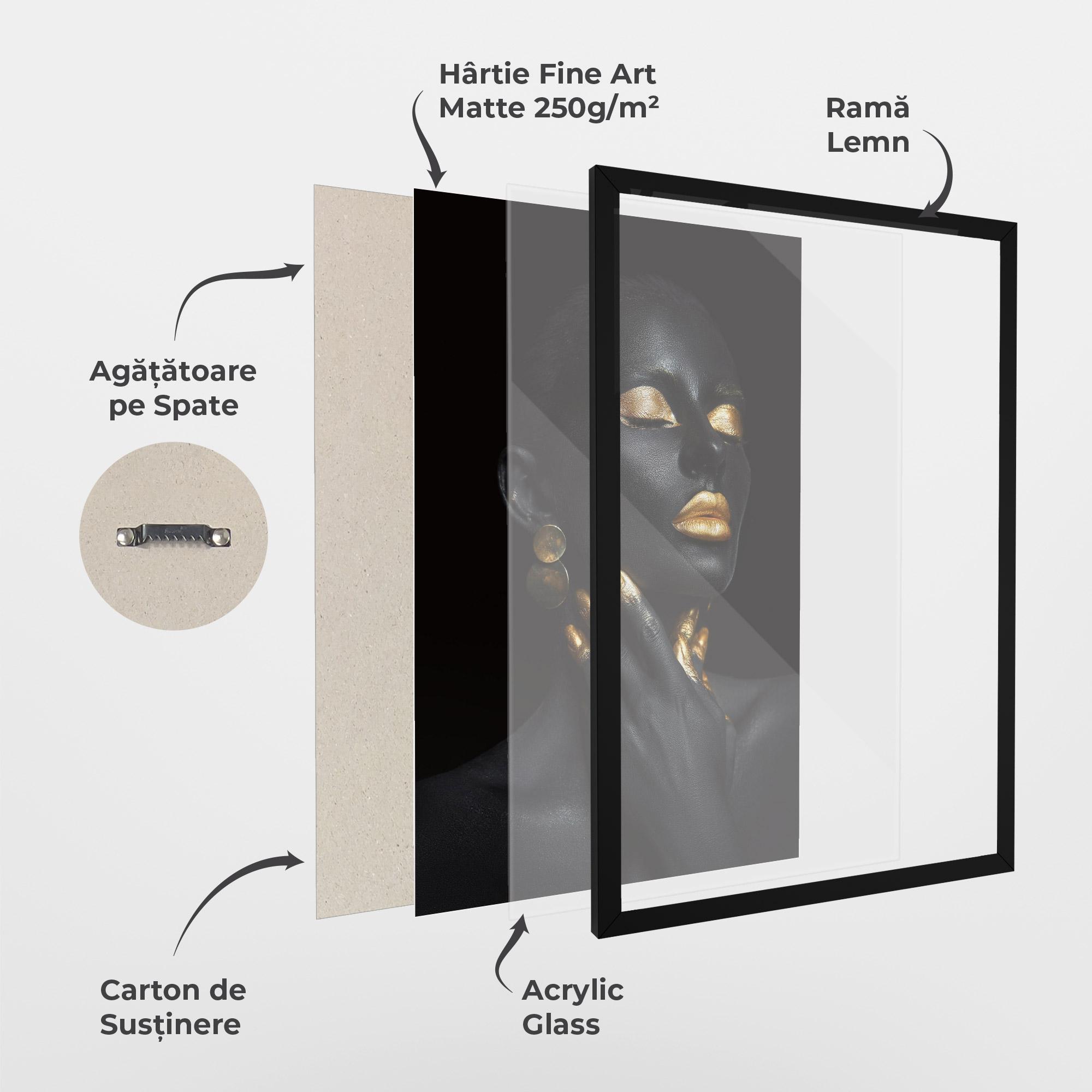 Poster Înrămat Eyelids Gold Makeup mockup 1