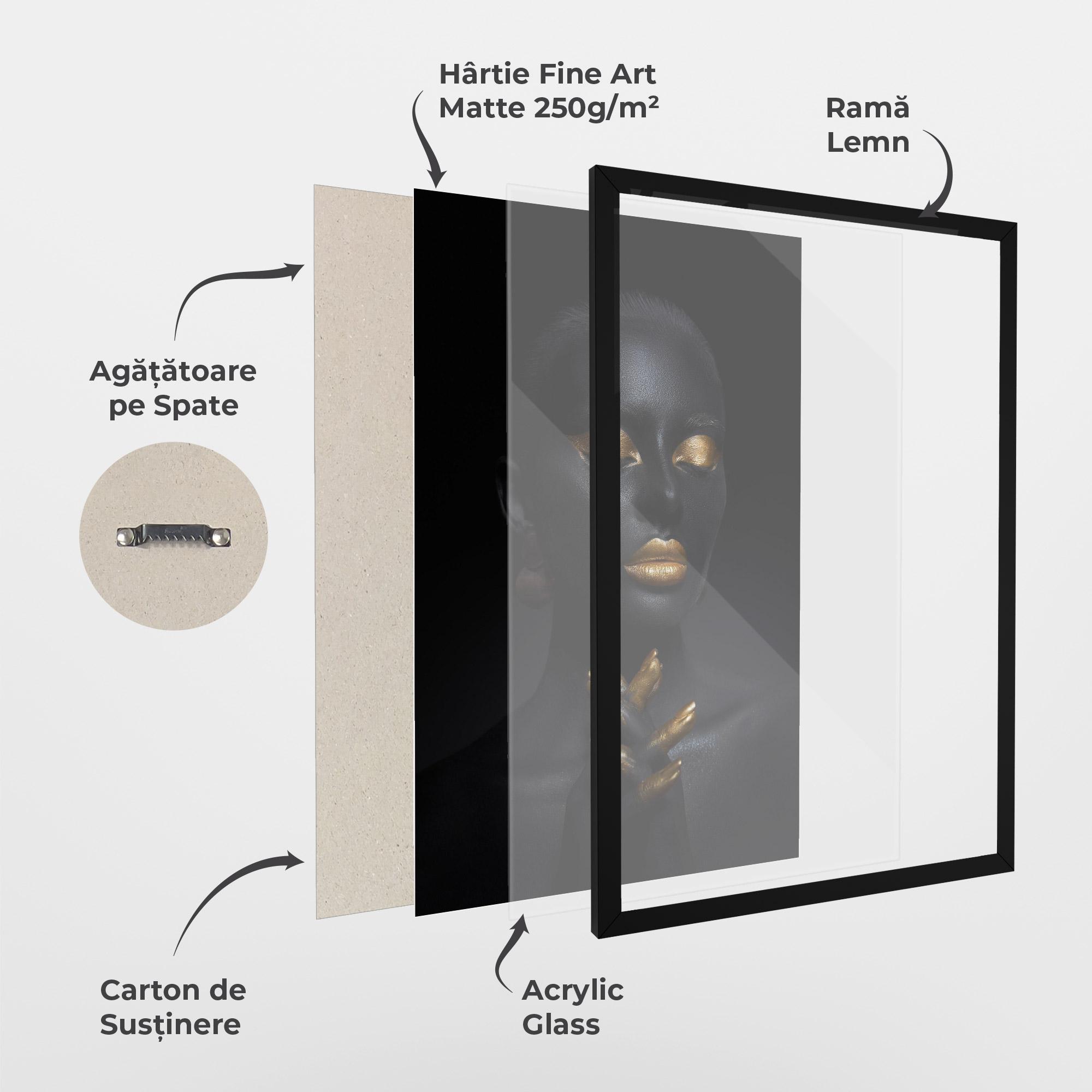 Poster Înrămat Gold Hand Pray mockup 1