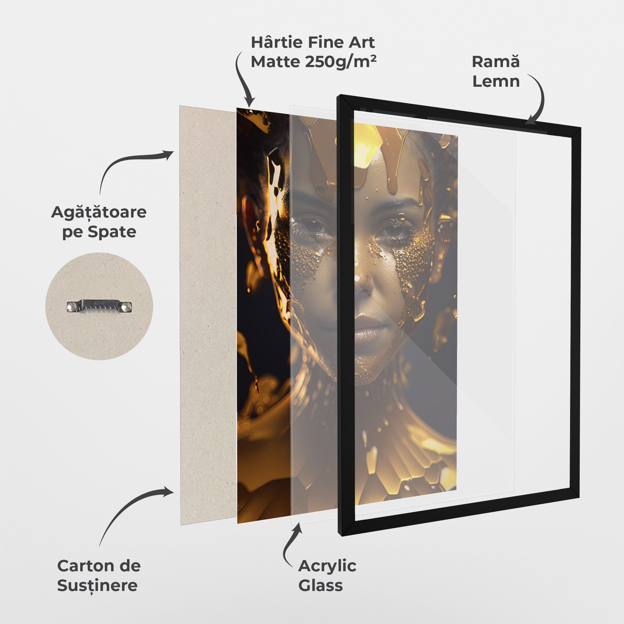 Gold Honeycomb Girl mockup 1