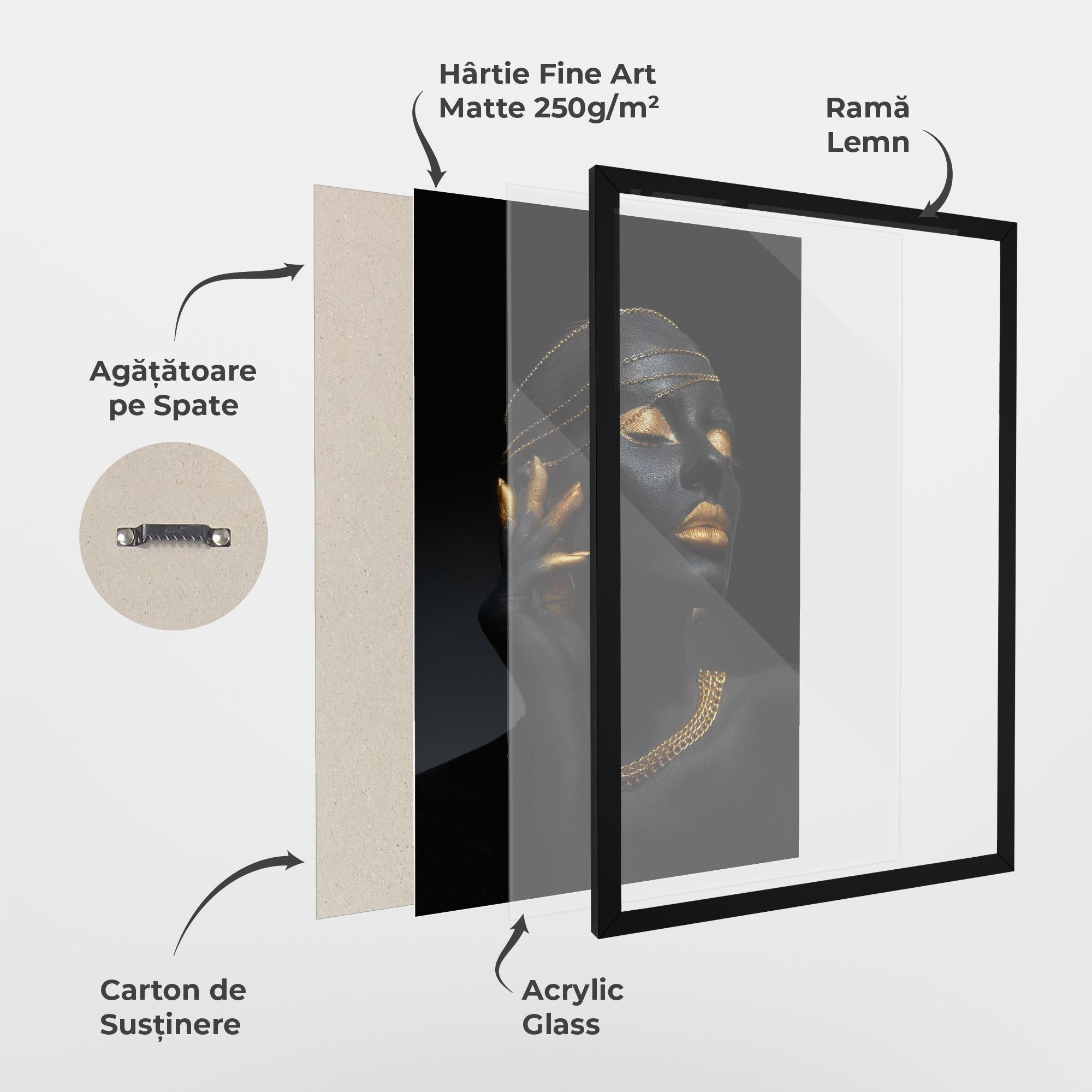 Poster Înrămat Gold Makeup Eyelids mockup 1