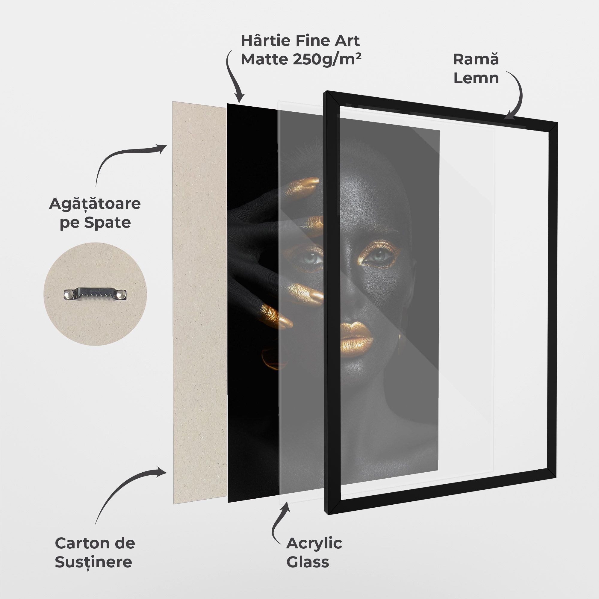 Gold Makeup Nails mockup 1