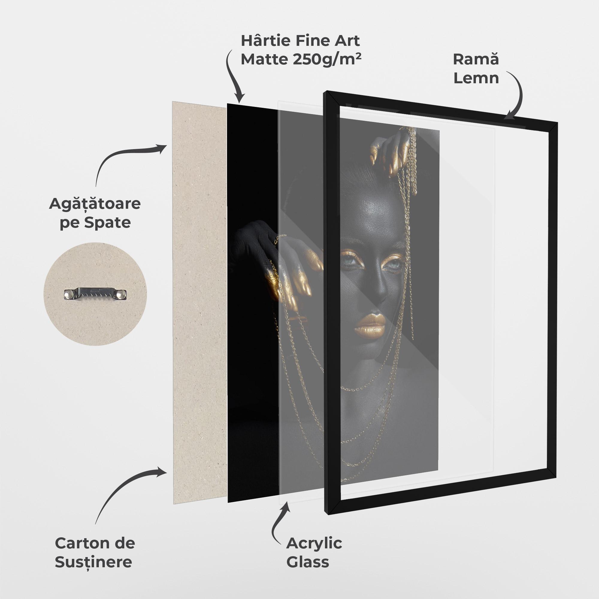 Poster Înrămat Grey Chain Eyes mockup 1