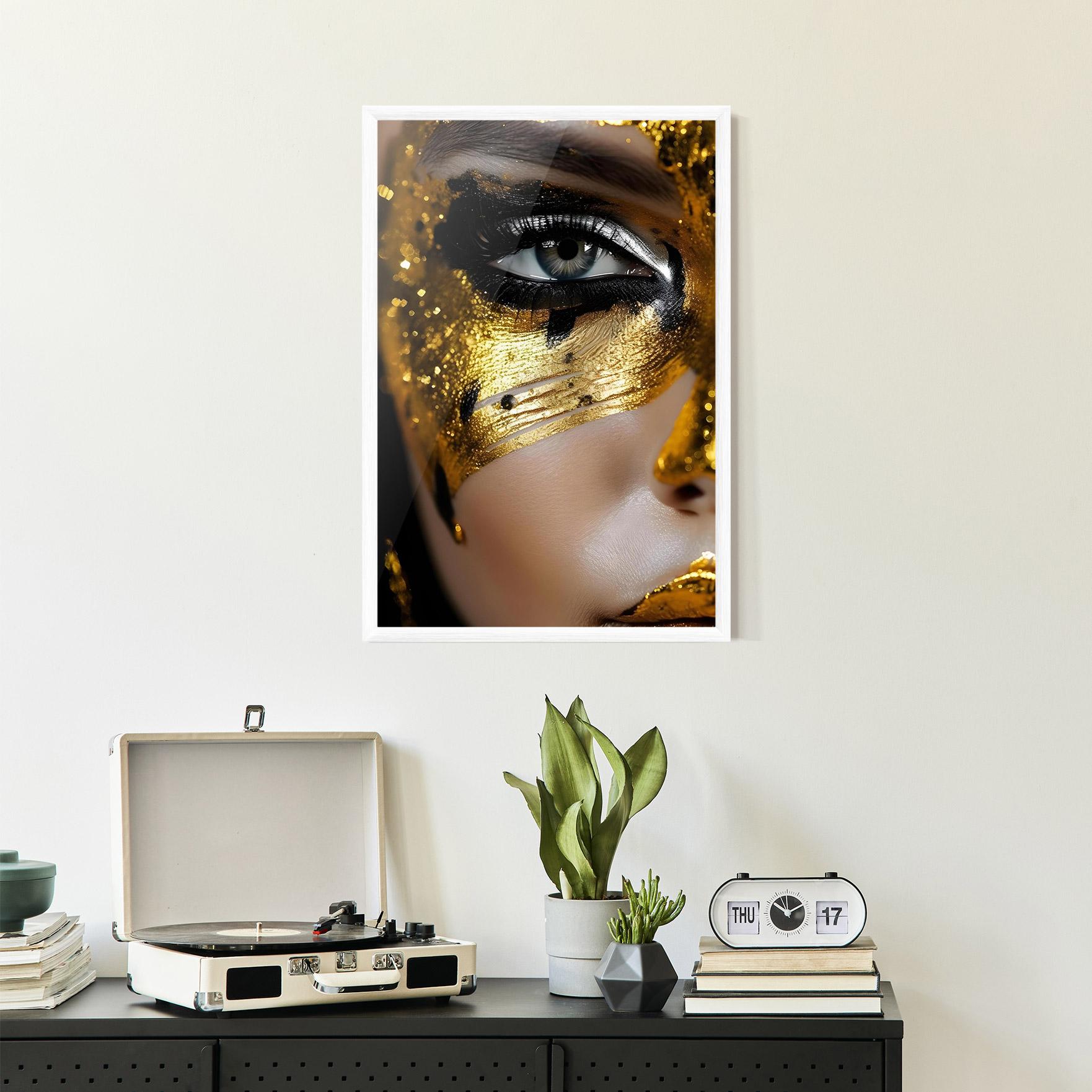 Poster Înrămat Black Gold Eyeliner mockup 2