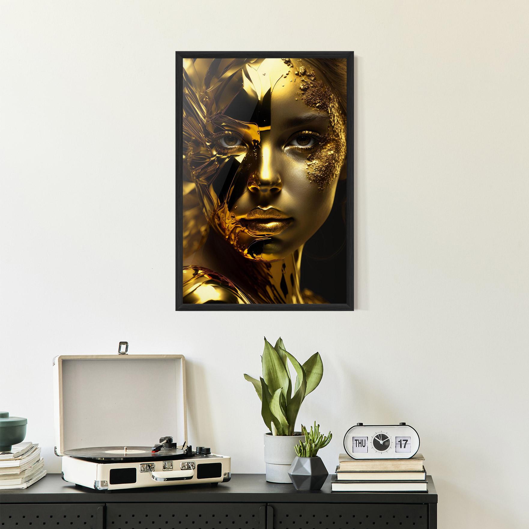 Poster Înrămat Covered By Gold mockup 2