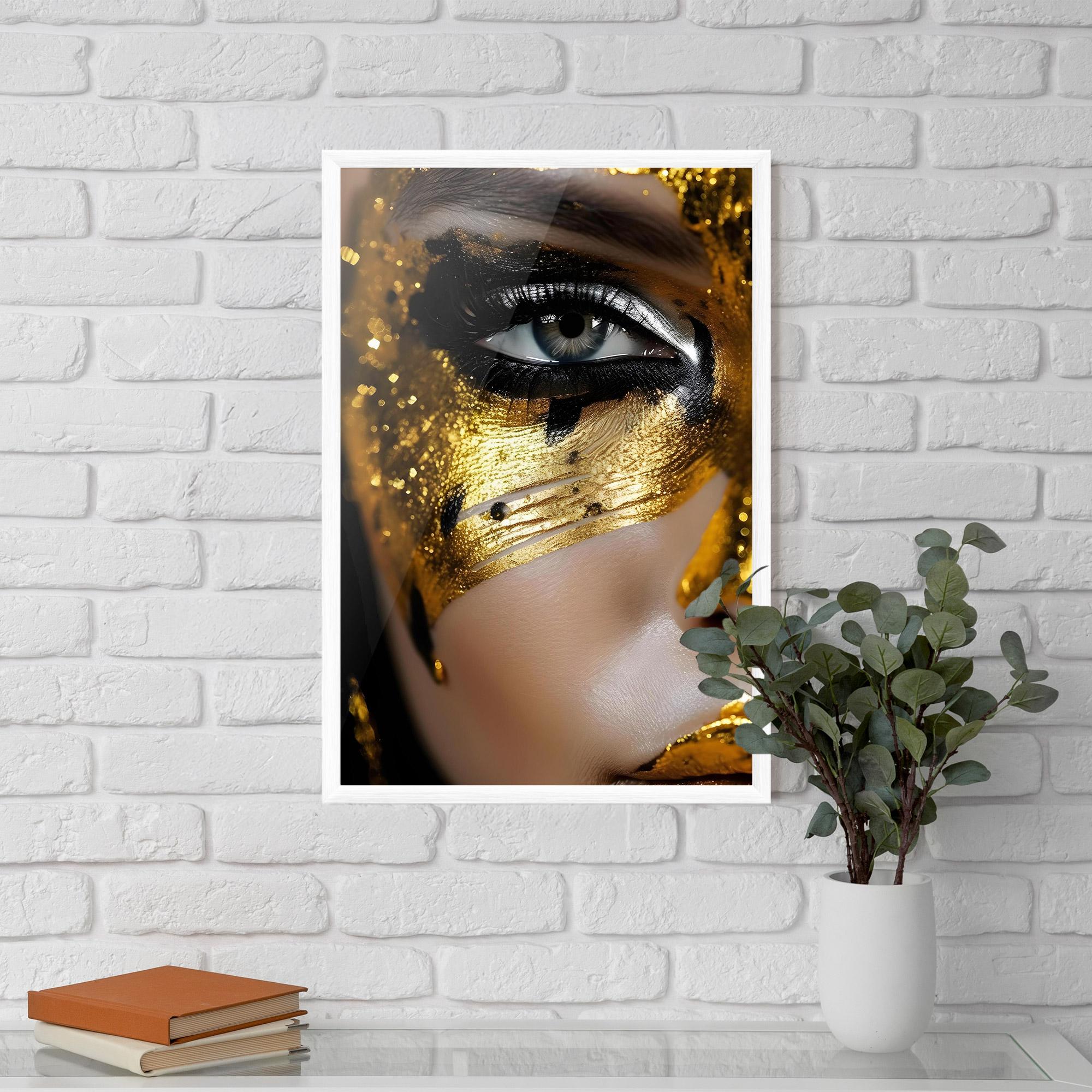 Poster Înrămat Black Gold Eyeliner mockup 5