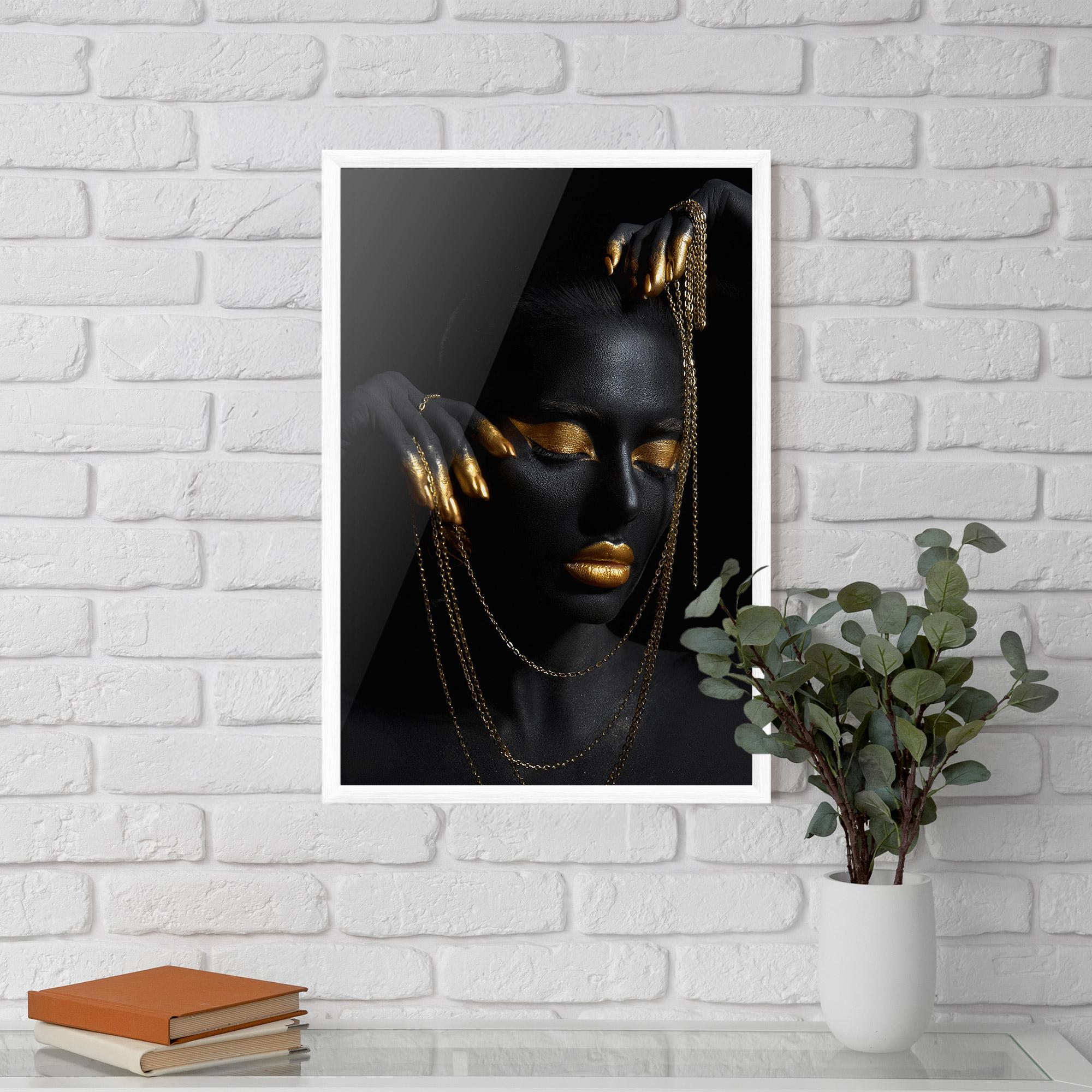 Poster Înrămat Gold Black Skin mockup 5