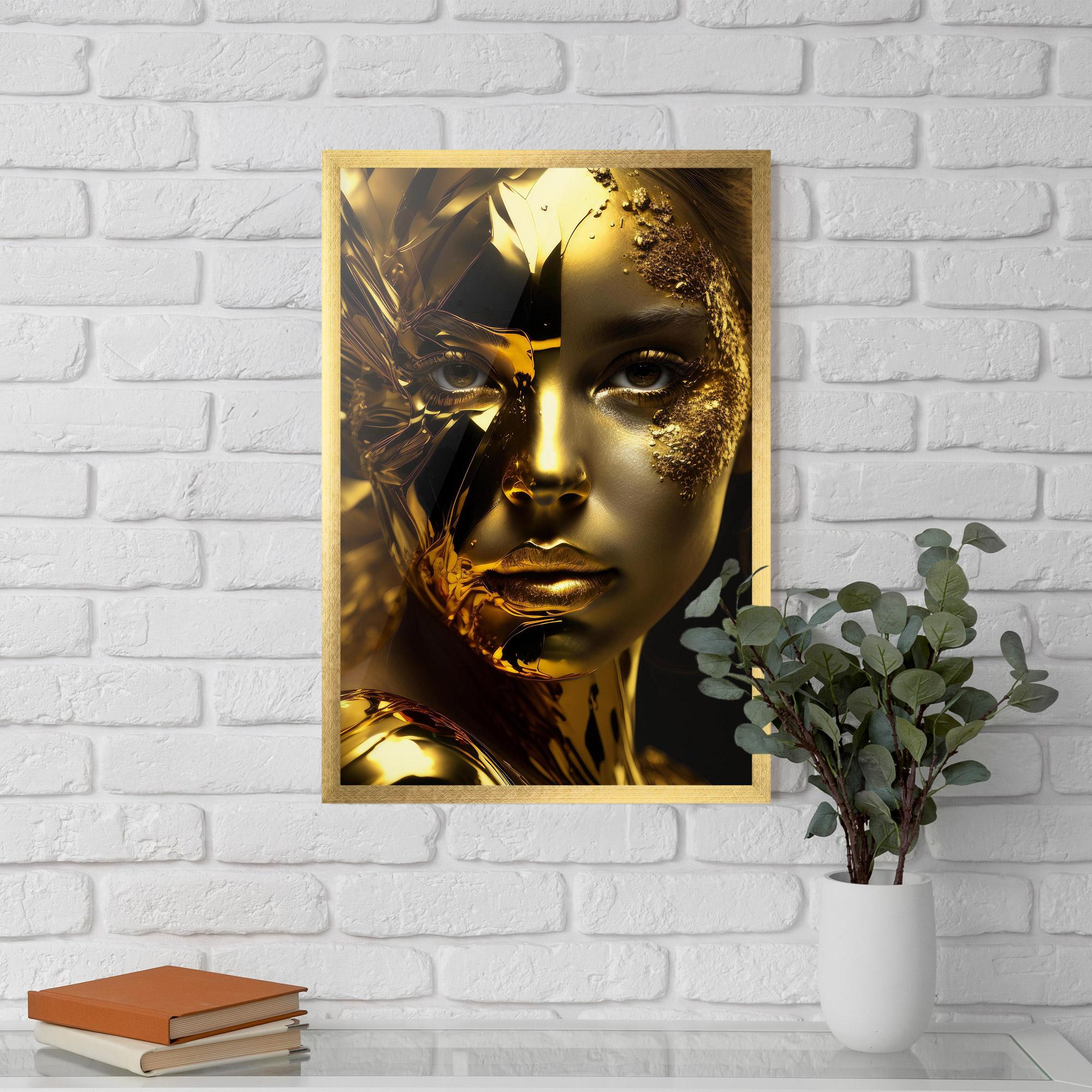 Poster Înrămat Covered By Gold mockup 5