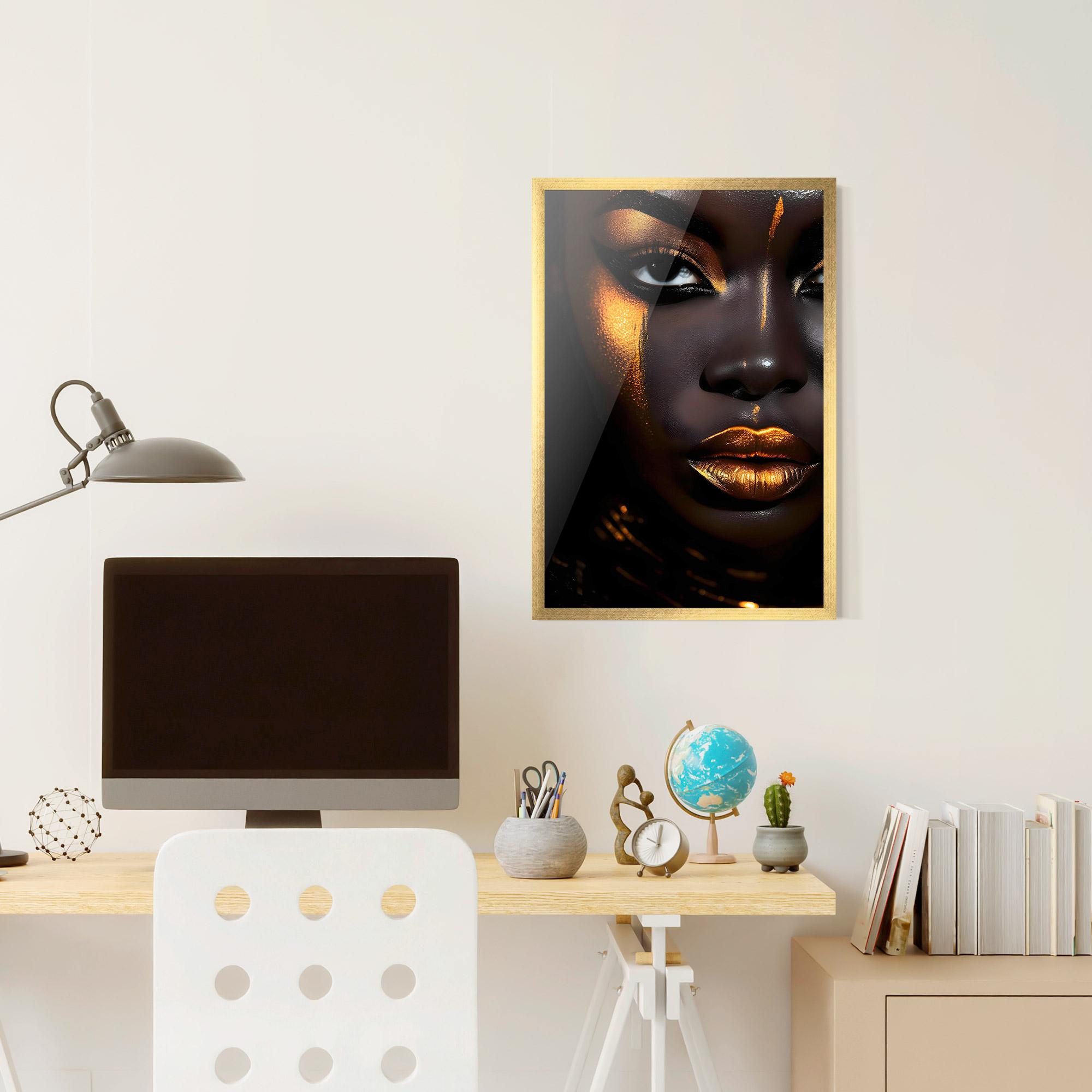 Poster Înrămat Skin Black Gold mockup 6