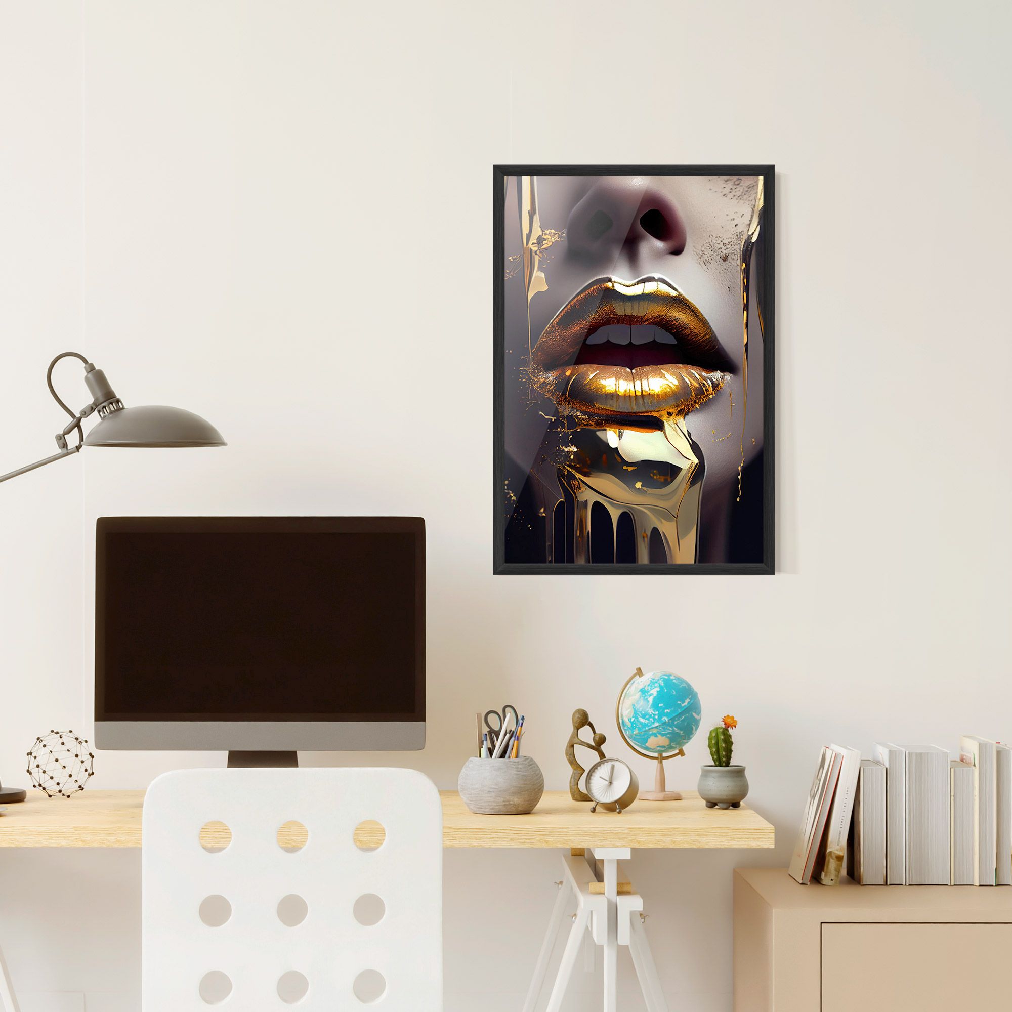 Glamorous Gold Lips mockup 6