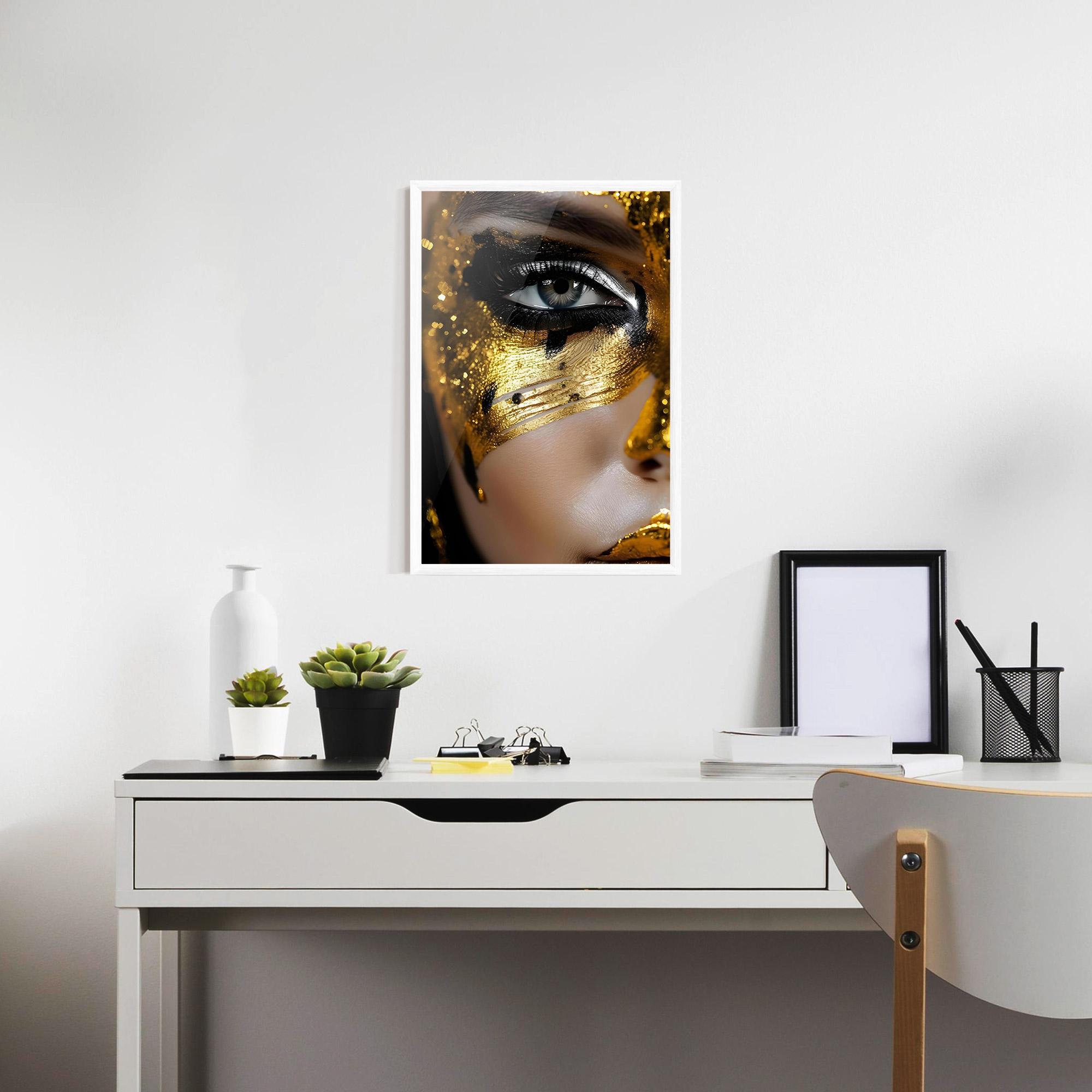 Poster Înrămat Black Gold Eyeliner mockup 7