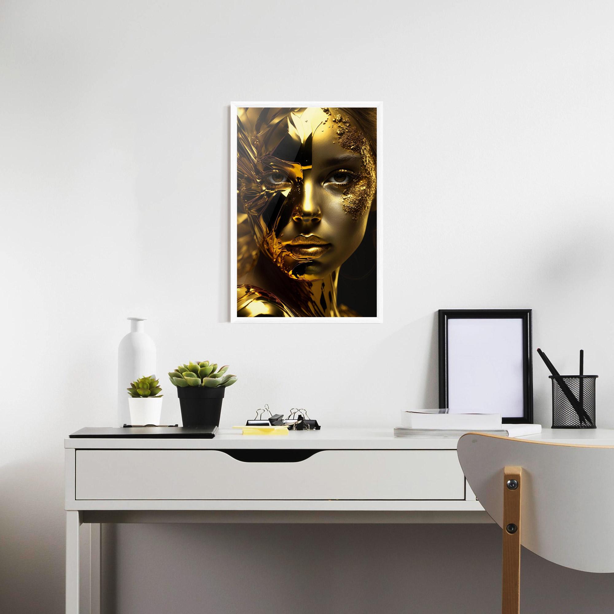 Poster Înrămat Covered By Gold mockup 7