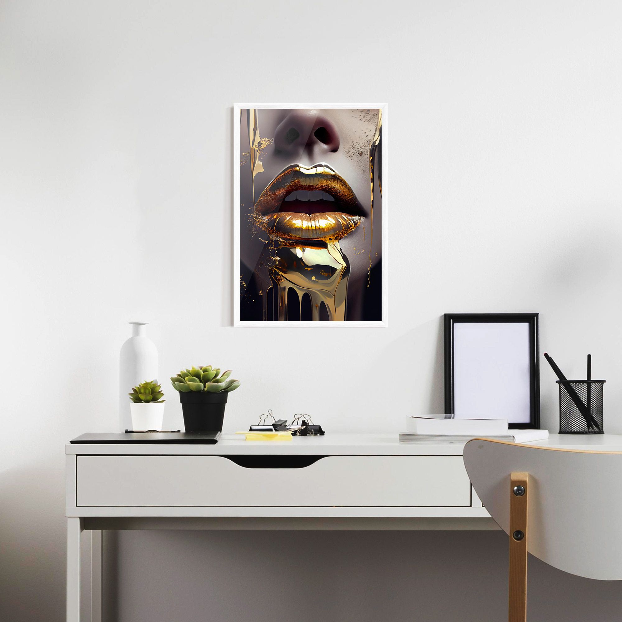 Glamorous Gold Lips mockup 7