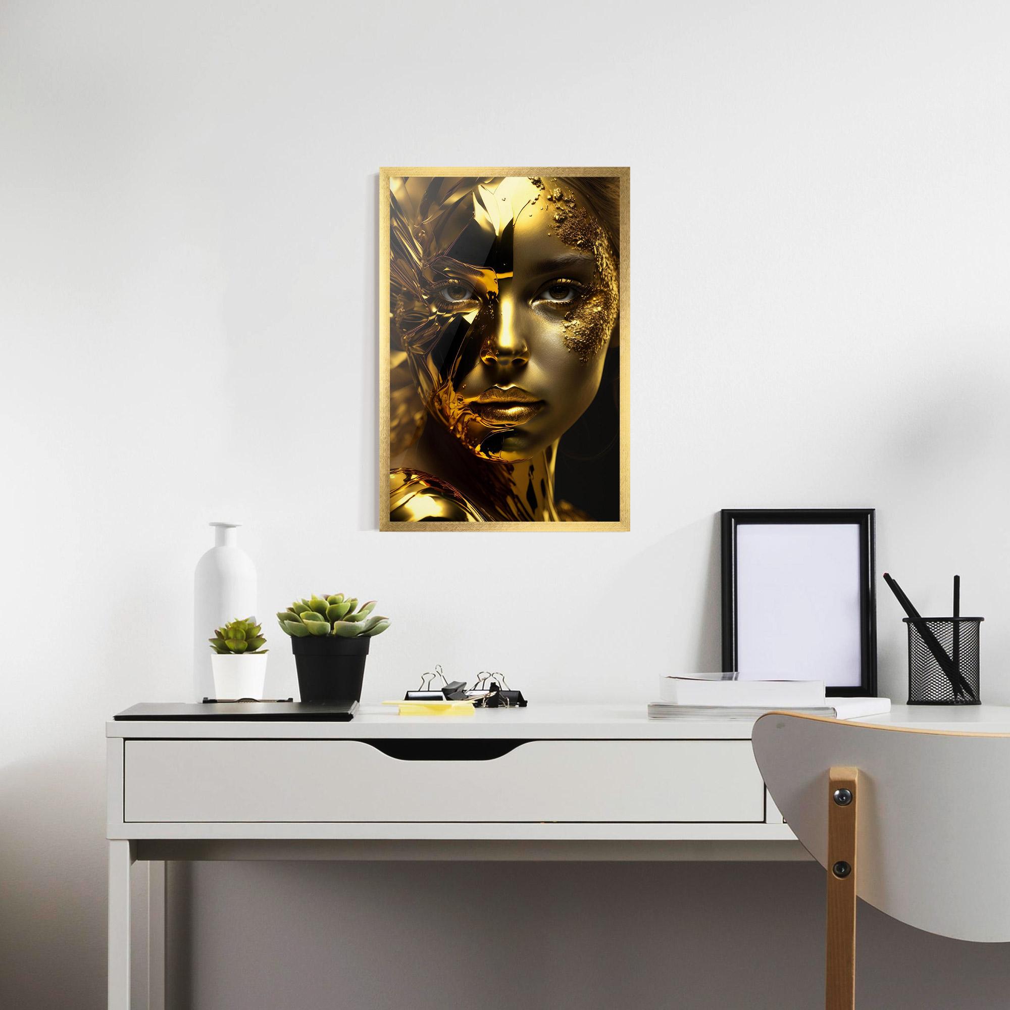 Poster Înrămat Covered By Gold mockup 7