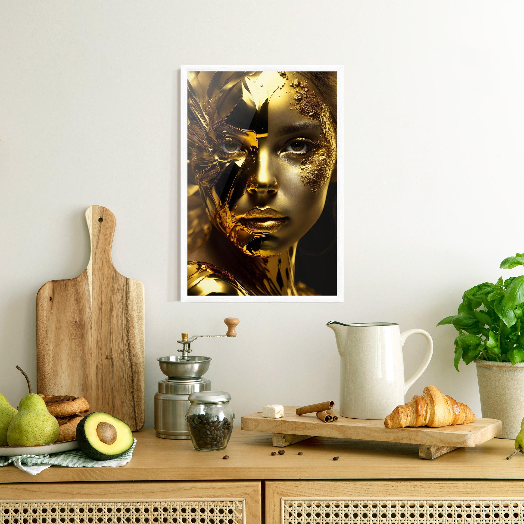 Poster Înrămat Covered By Gold mockup 8