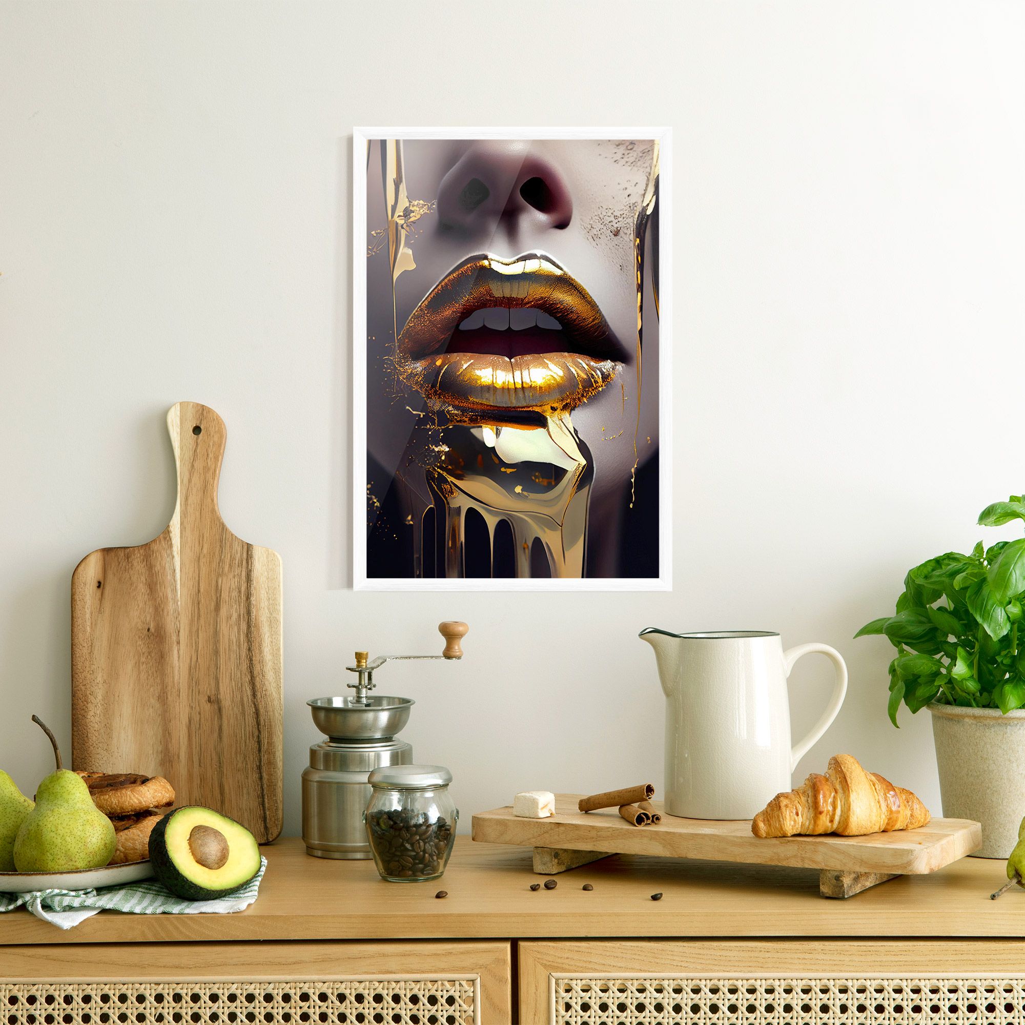 Glamorous Gold Lips mockup 8