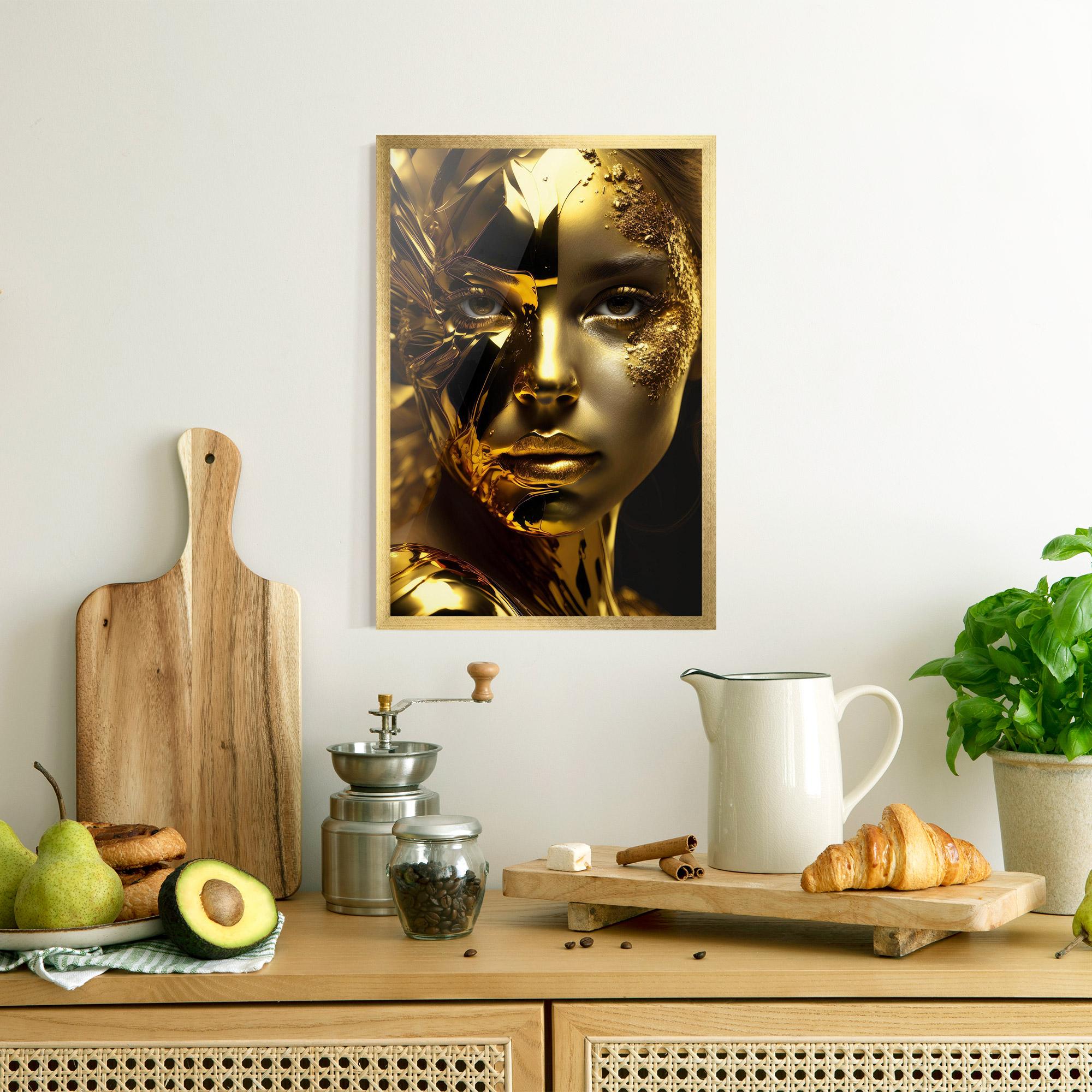 Poster Înrămat Covered By Gold mockup 8