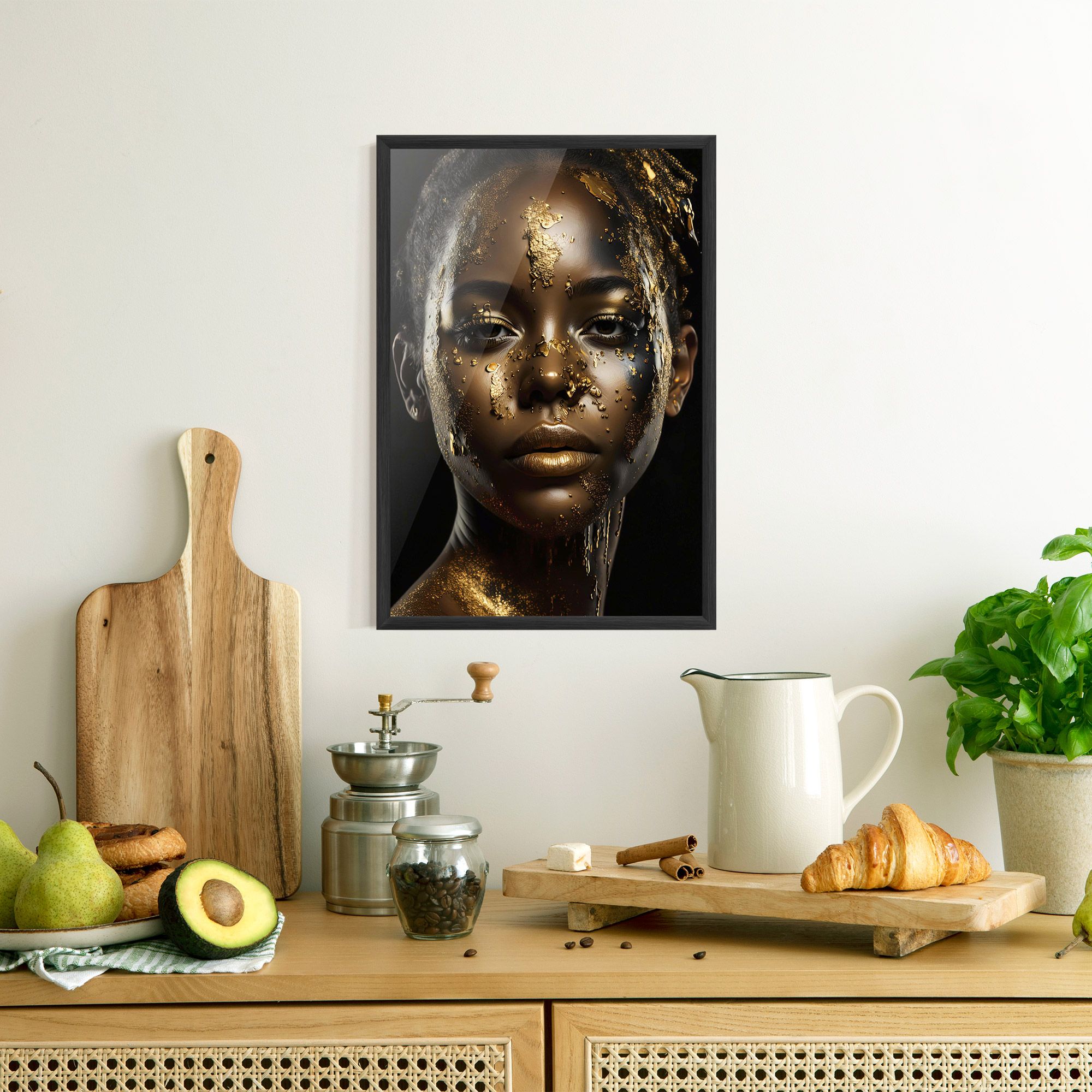 Attractive Gold Woman mockup 8