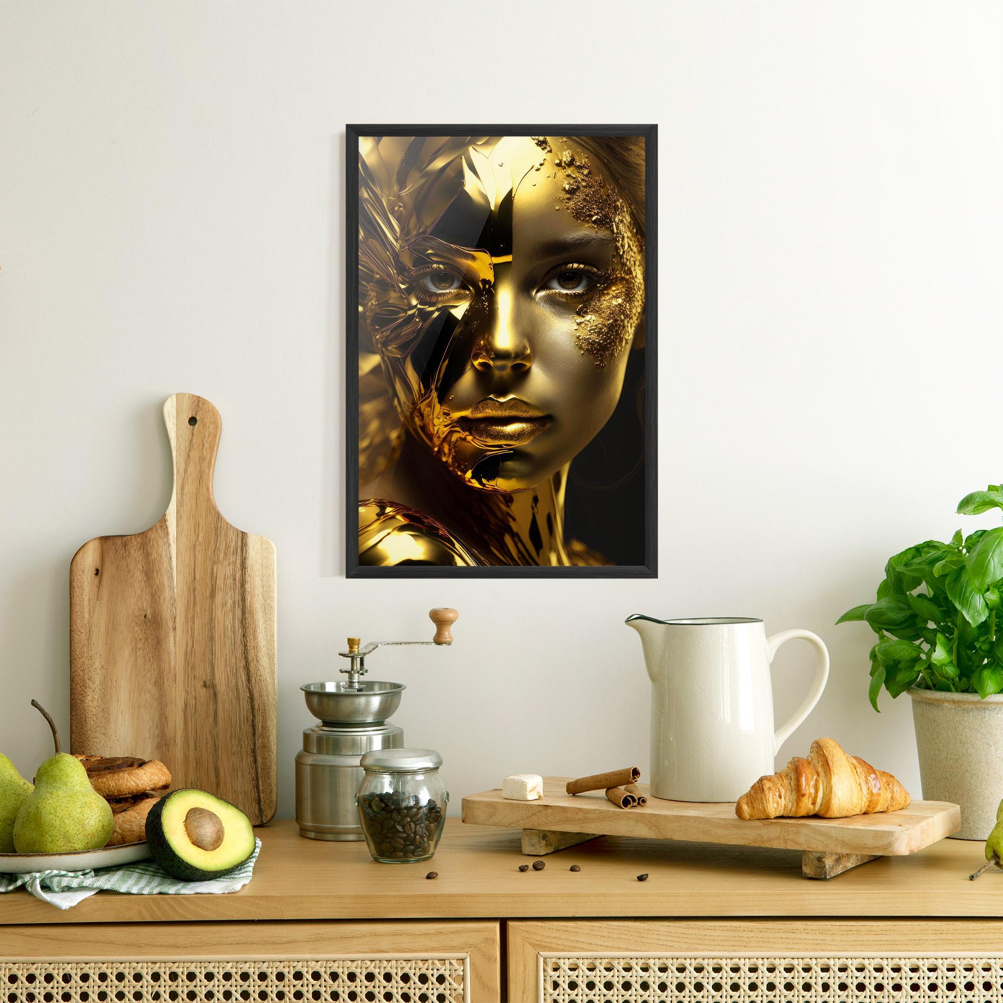 Poster Înrămat Covered By Gold mockup 8