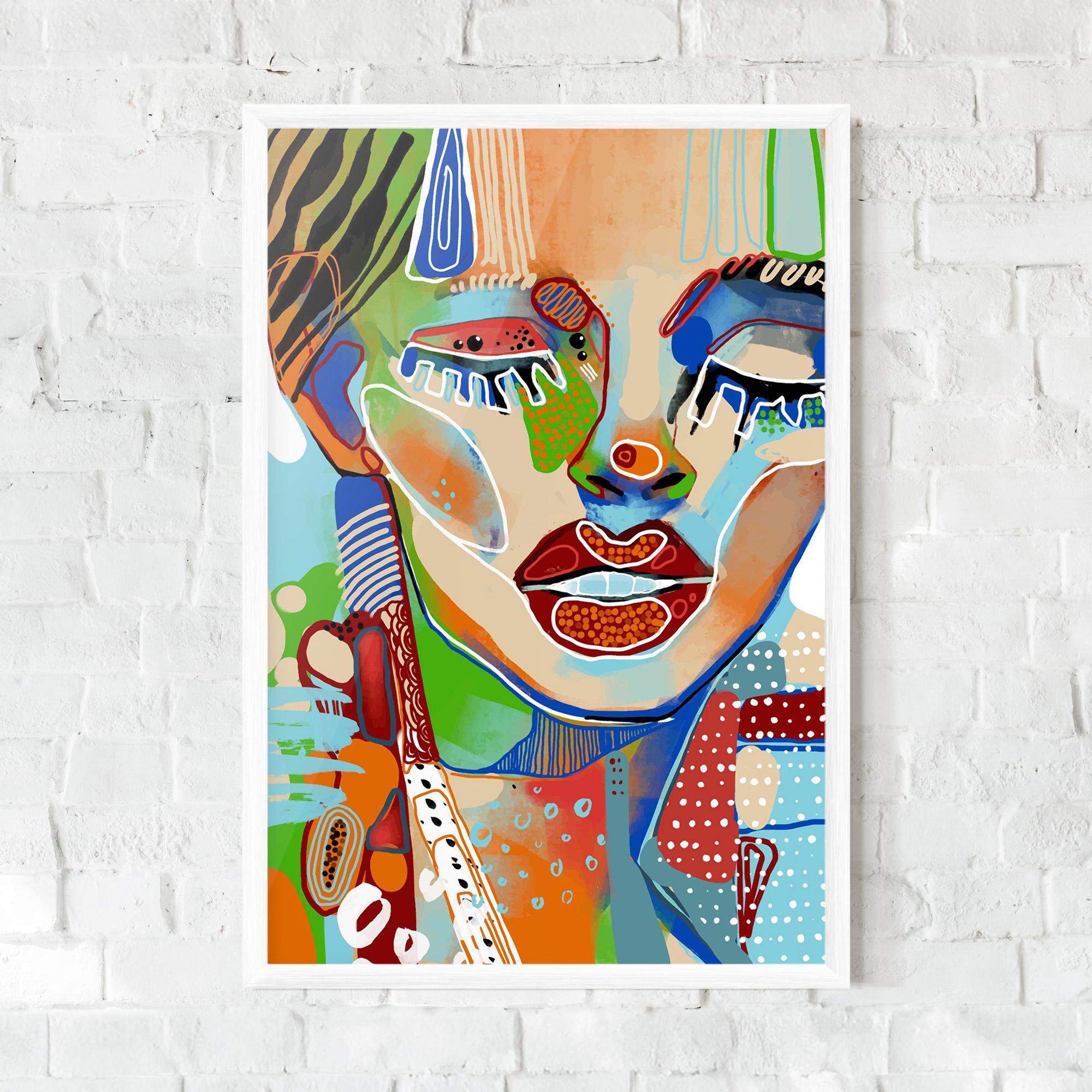 Poster Înrămat Abstract Art Woman mockup 0