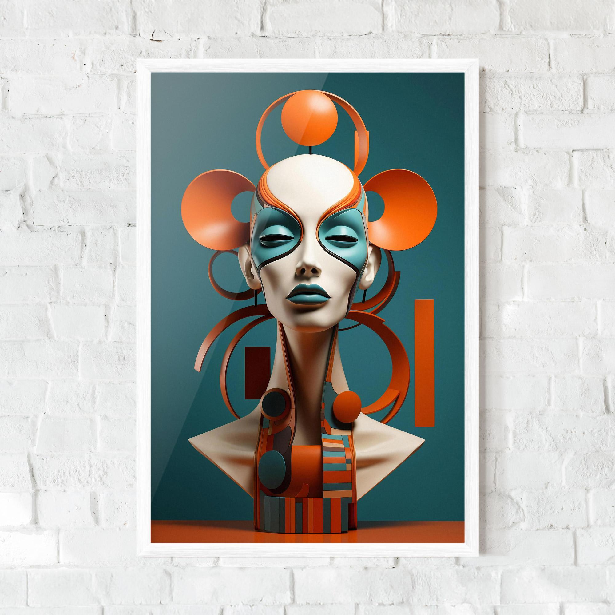 Poster Înrămat Interesting Woman Concept mockup 0