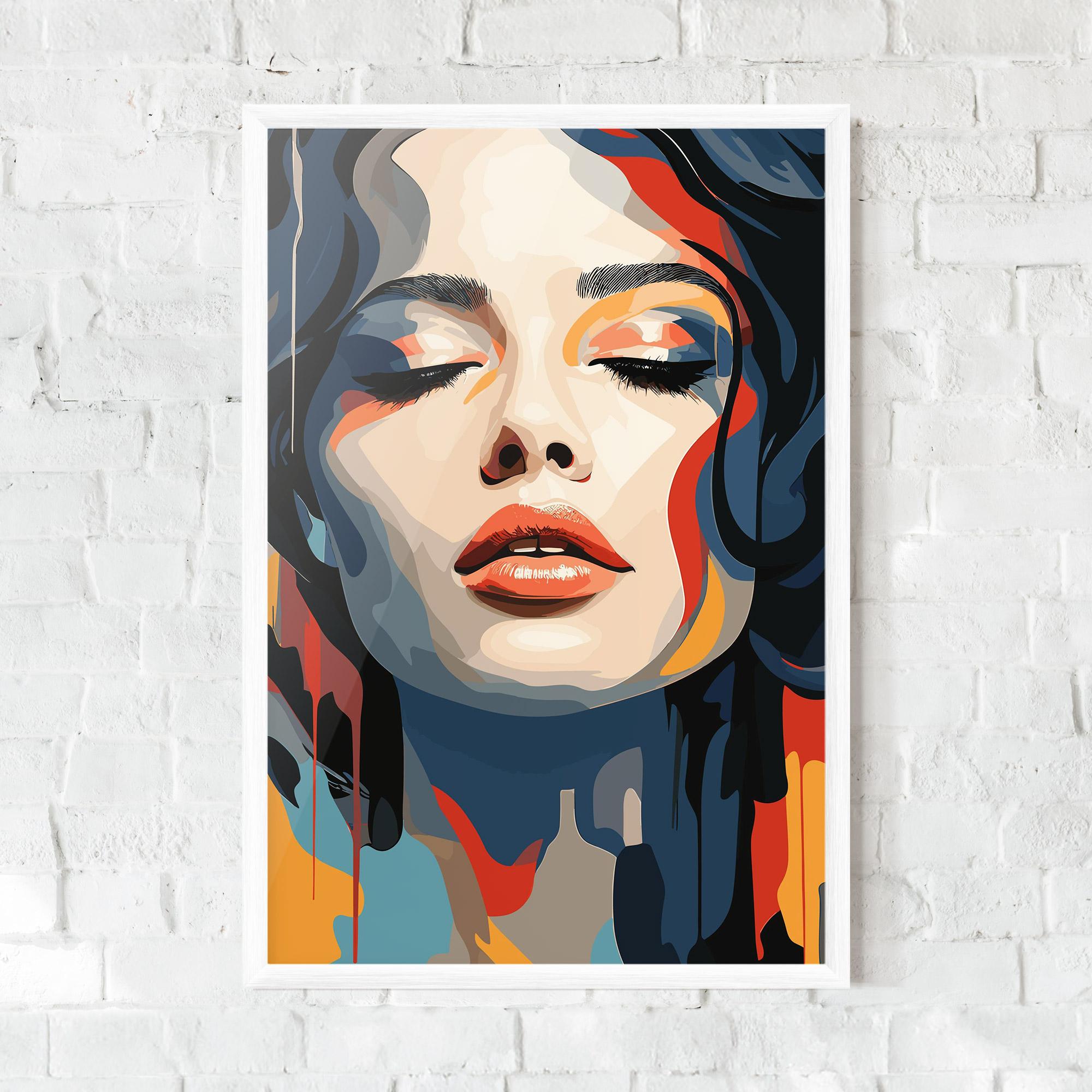 Poster Înrămat Juicy Abstract Lips mockup 0