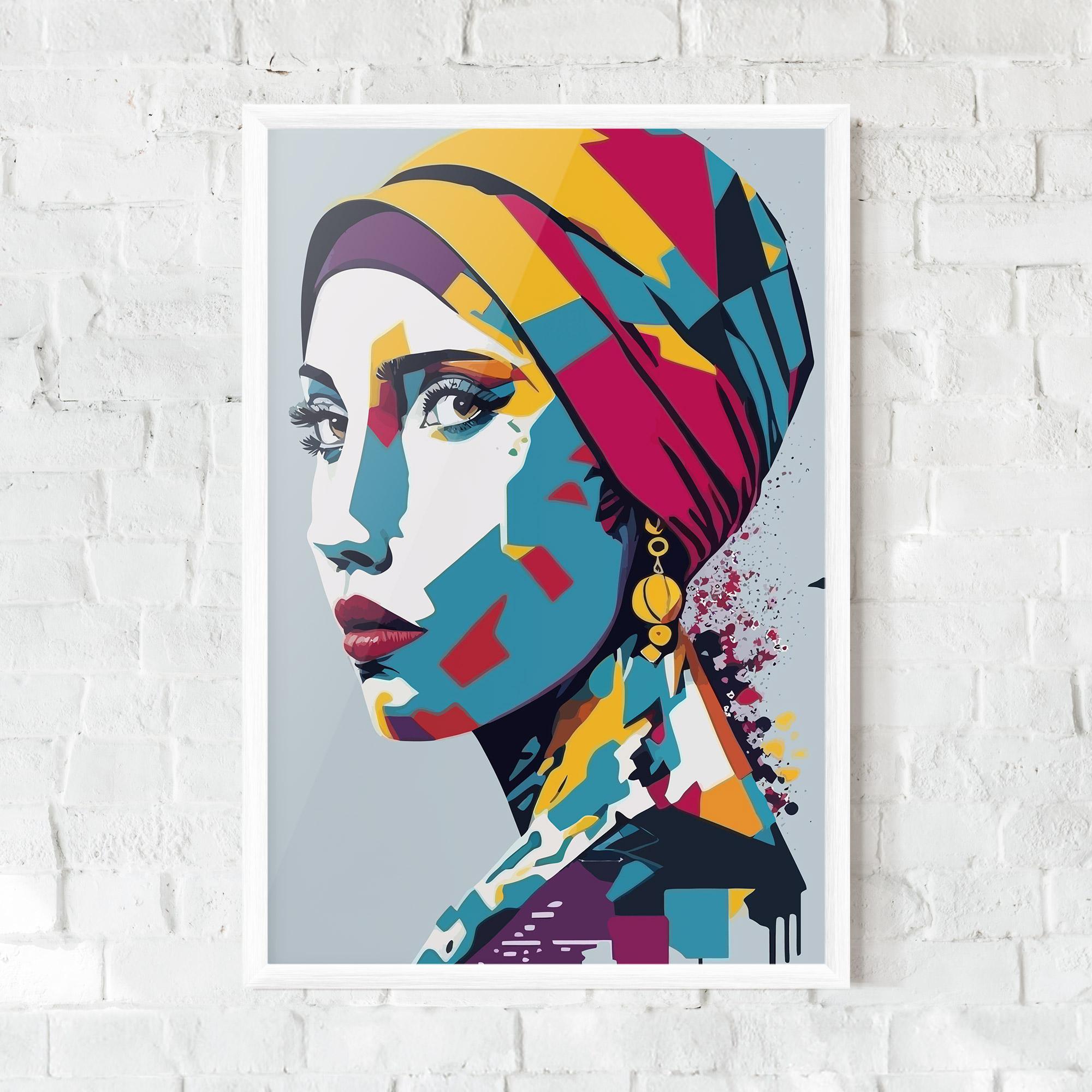 Poster Înrămat Long Face Woman mockup 0