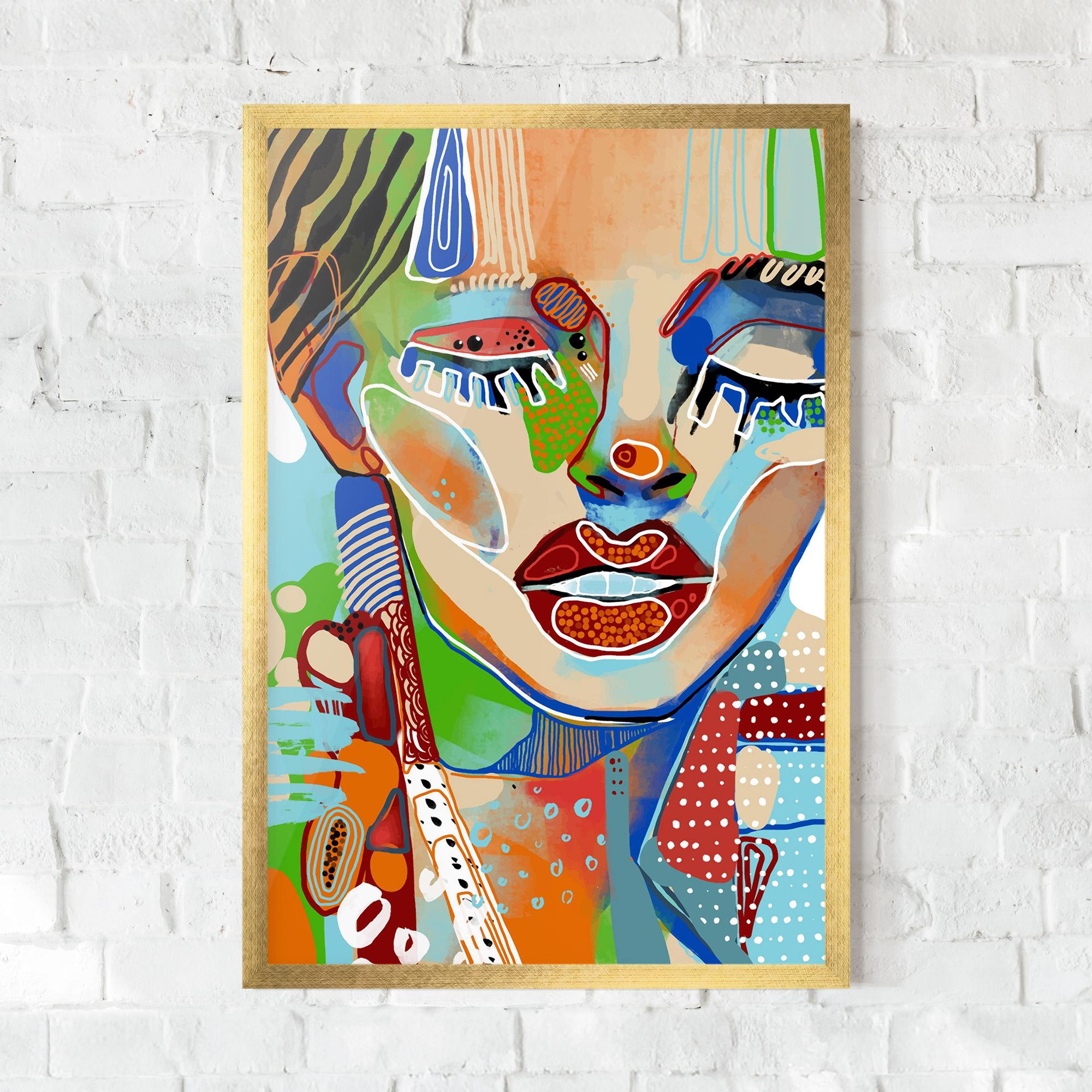 Poster Înrămat Abstract Art Woman mockup 0