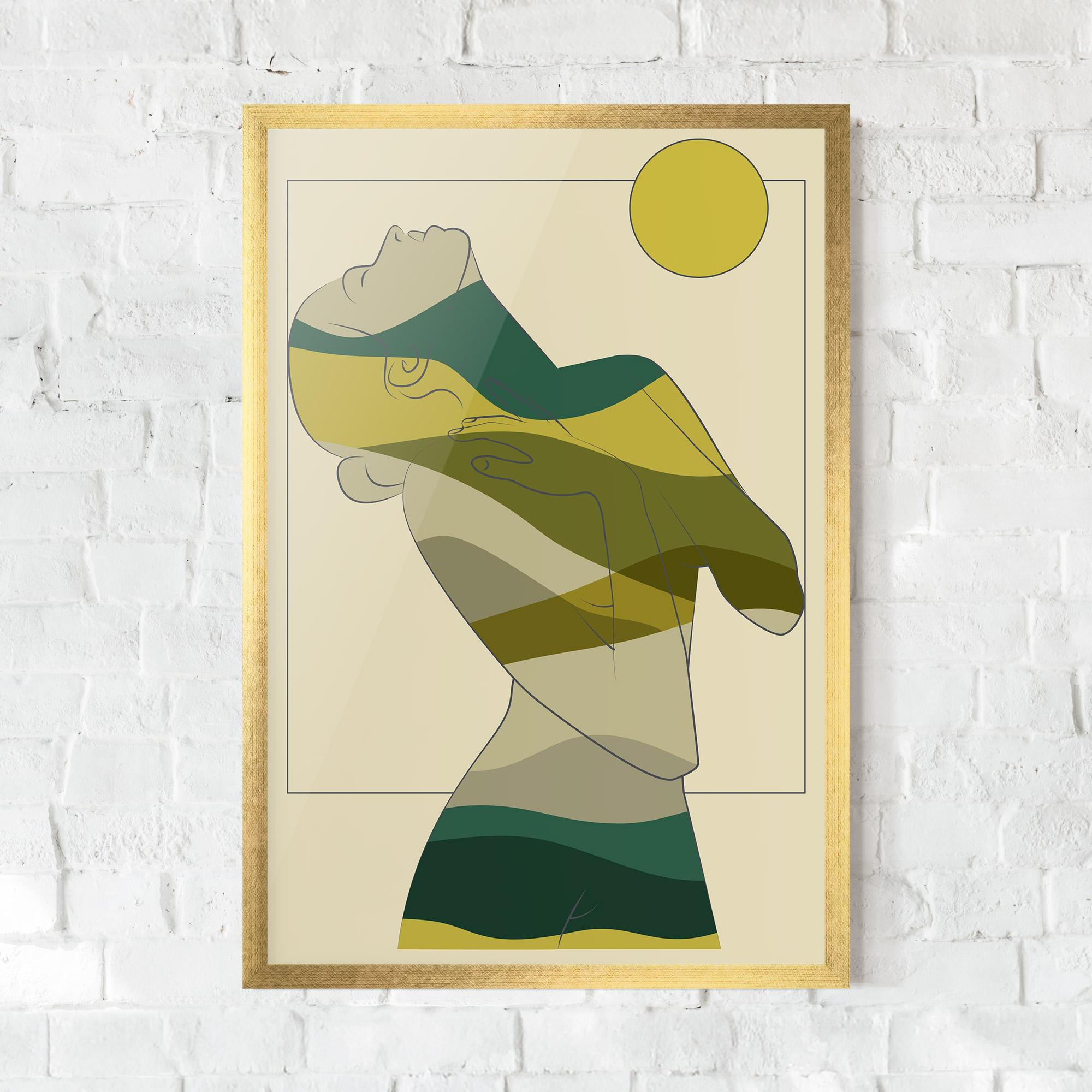 Poster Înrămat Green Nature Woman mockup 0