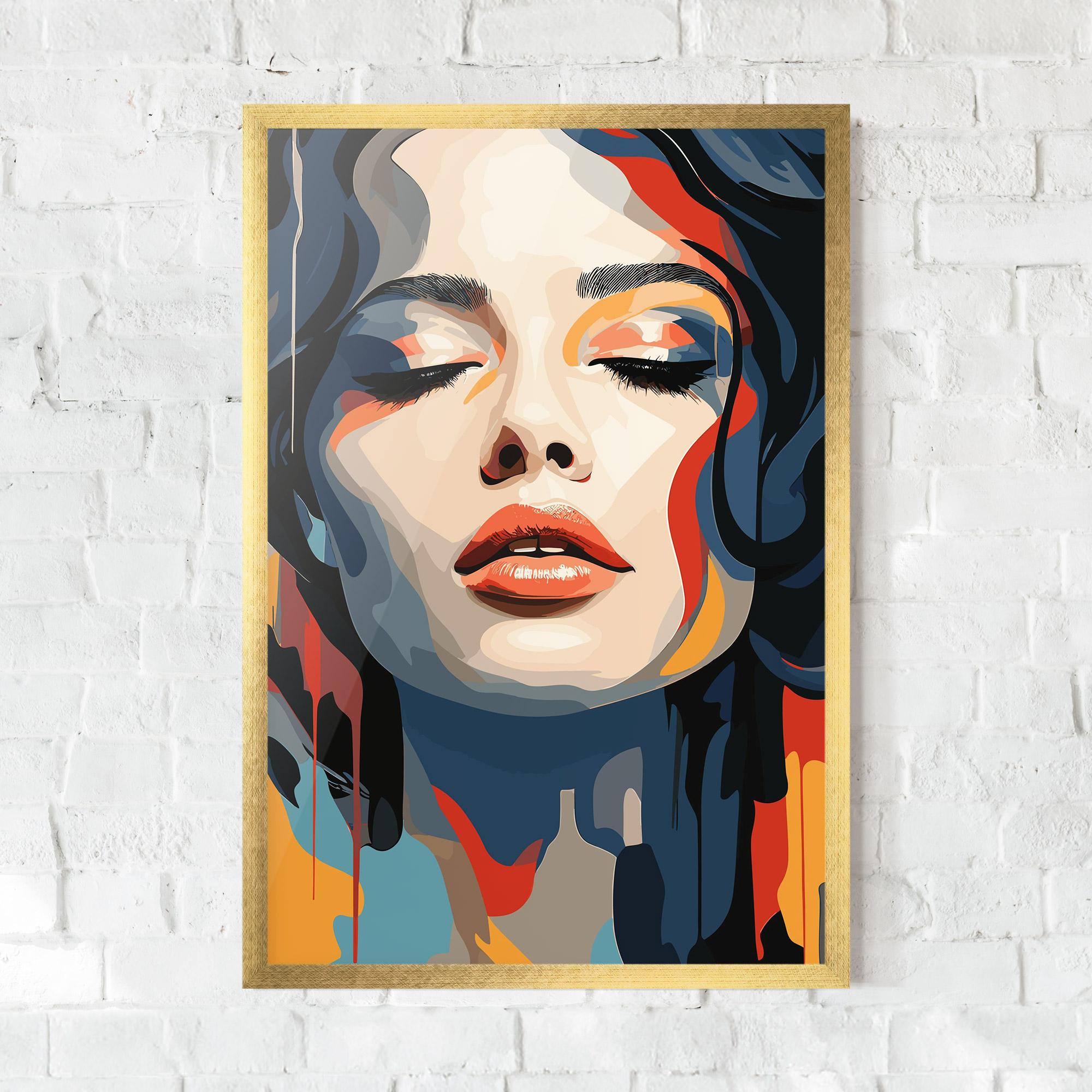 Poster Înrămat Juicy Abstract Lips mockup 0
