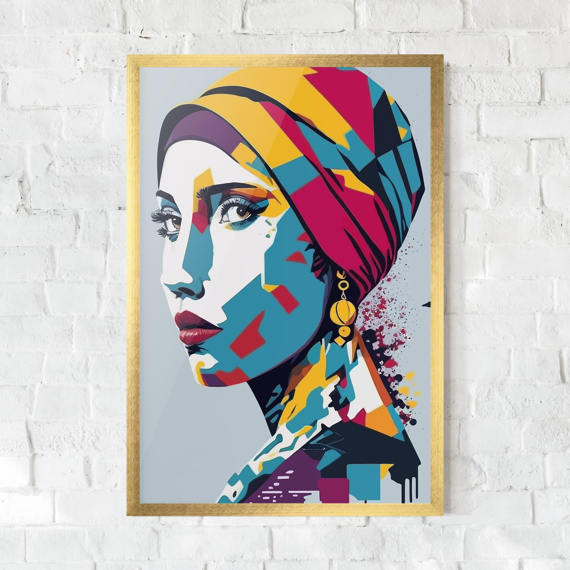 Poster Înrămat Long Face Woman mockup 0